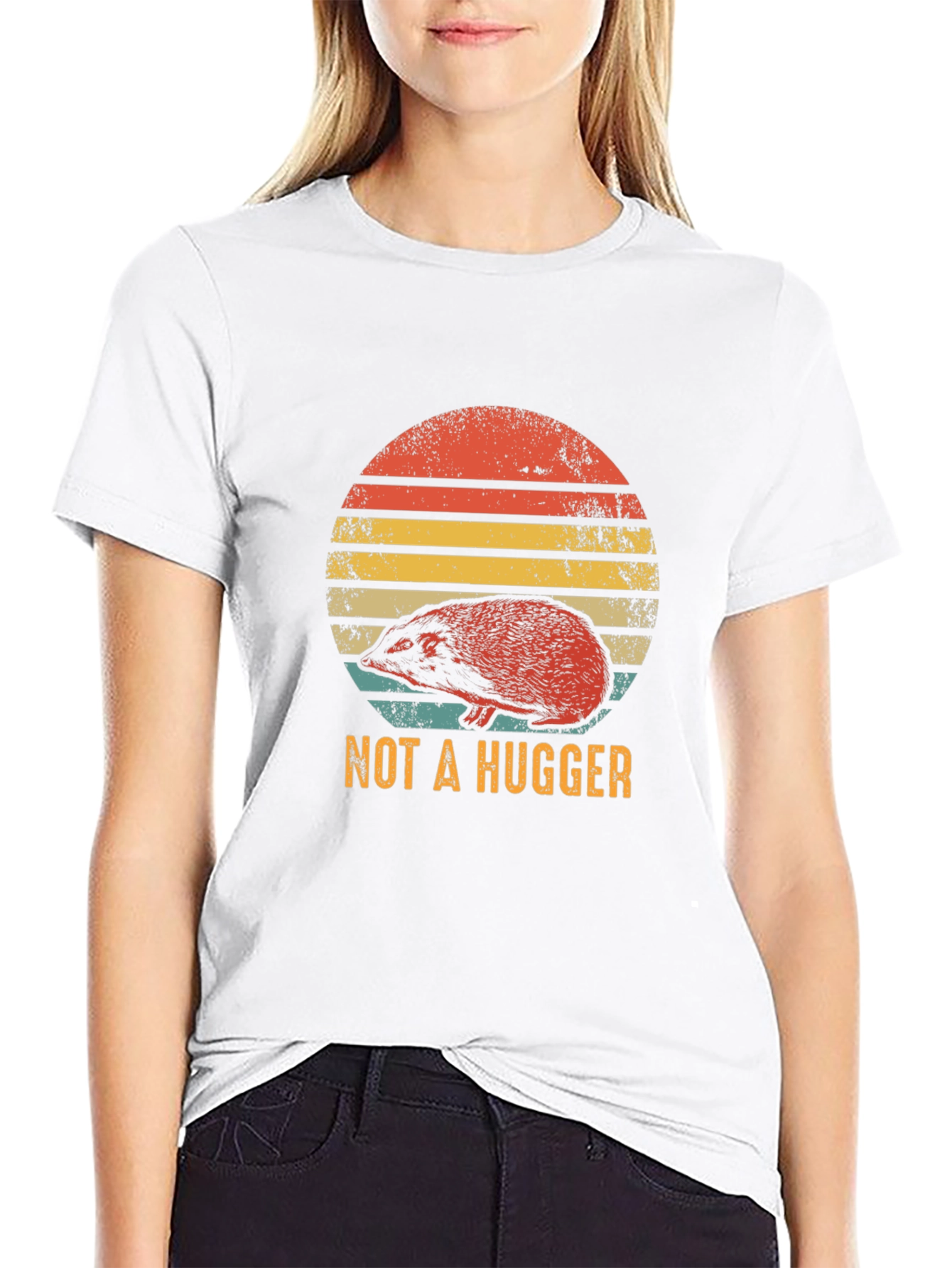 Not A Hugger Hedgehog Graphic Tee
