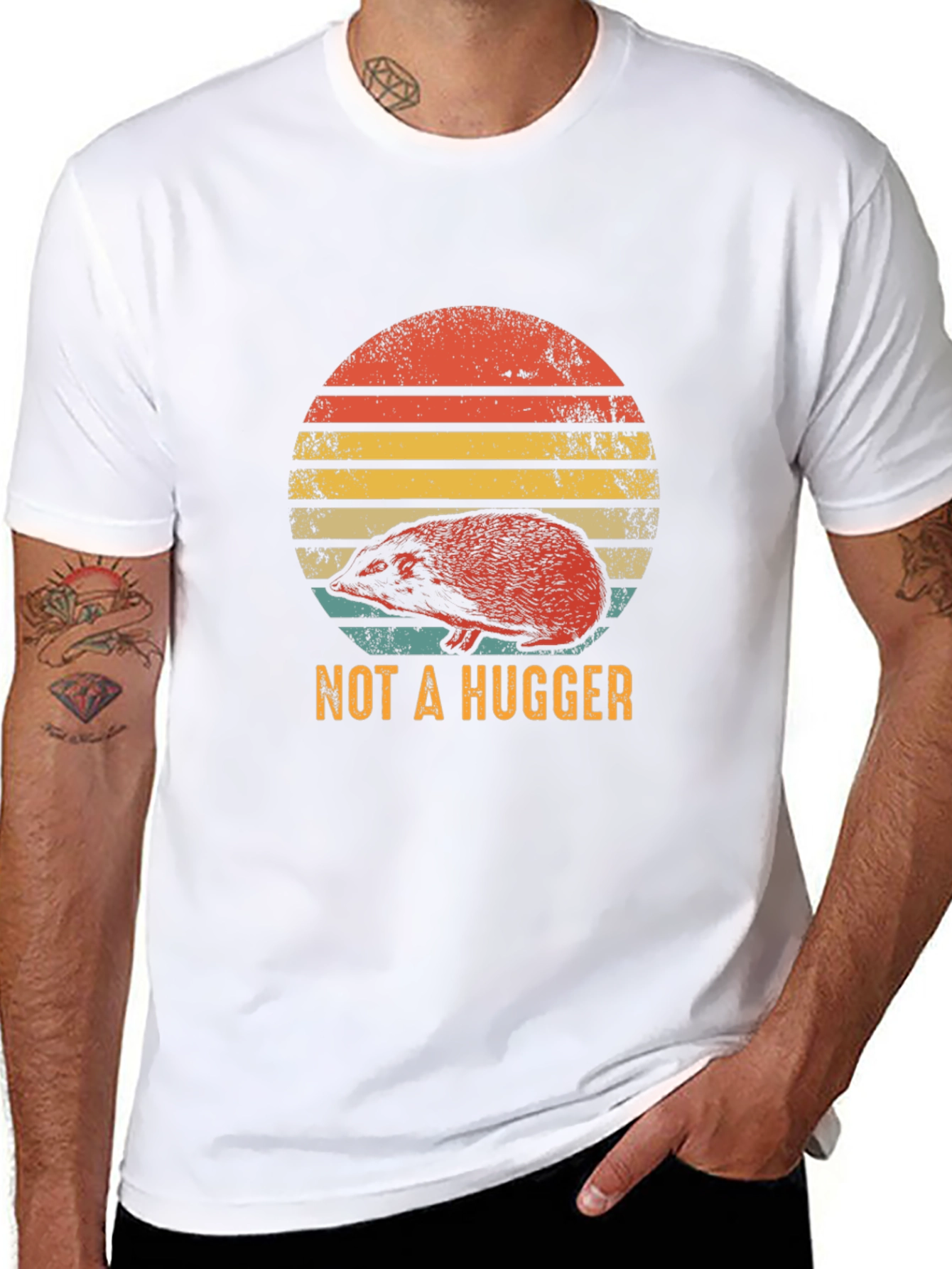 Not A Hugger Hedgehog Graphic Tee