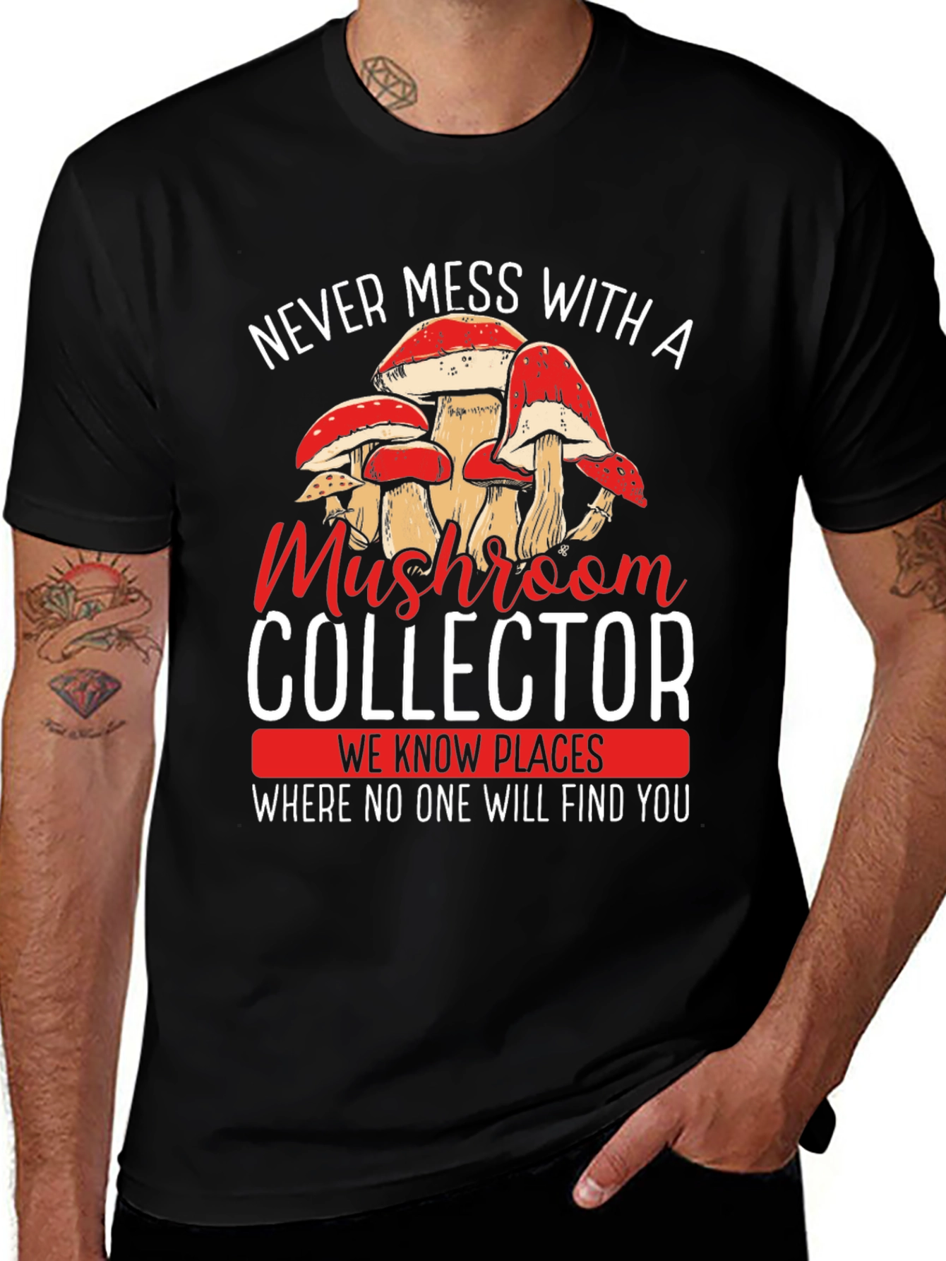 Mushroom Collector Graphic T-Shirt