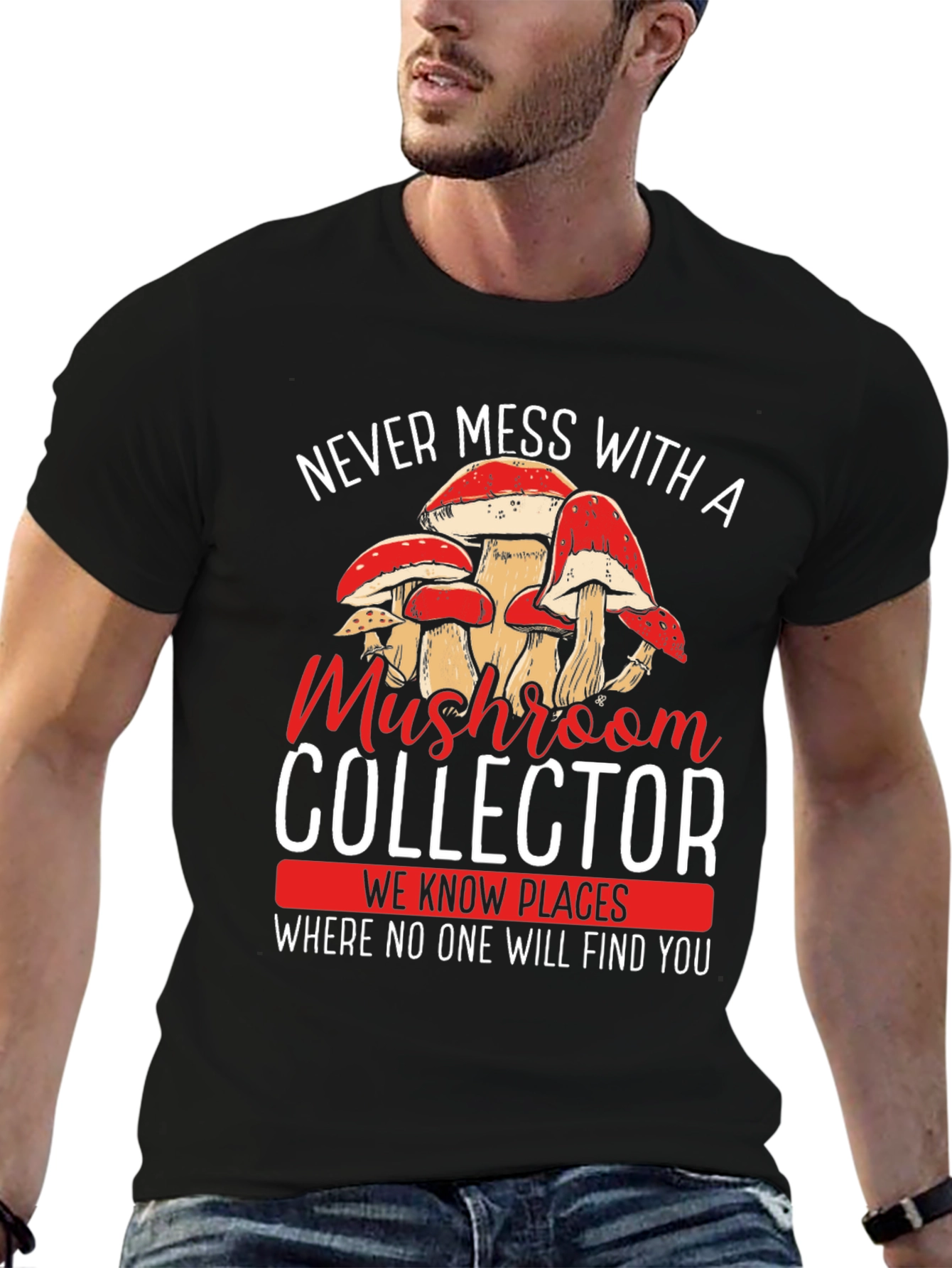 Mushroom Collector Graphic T-Shirt