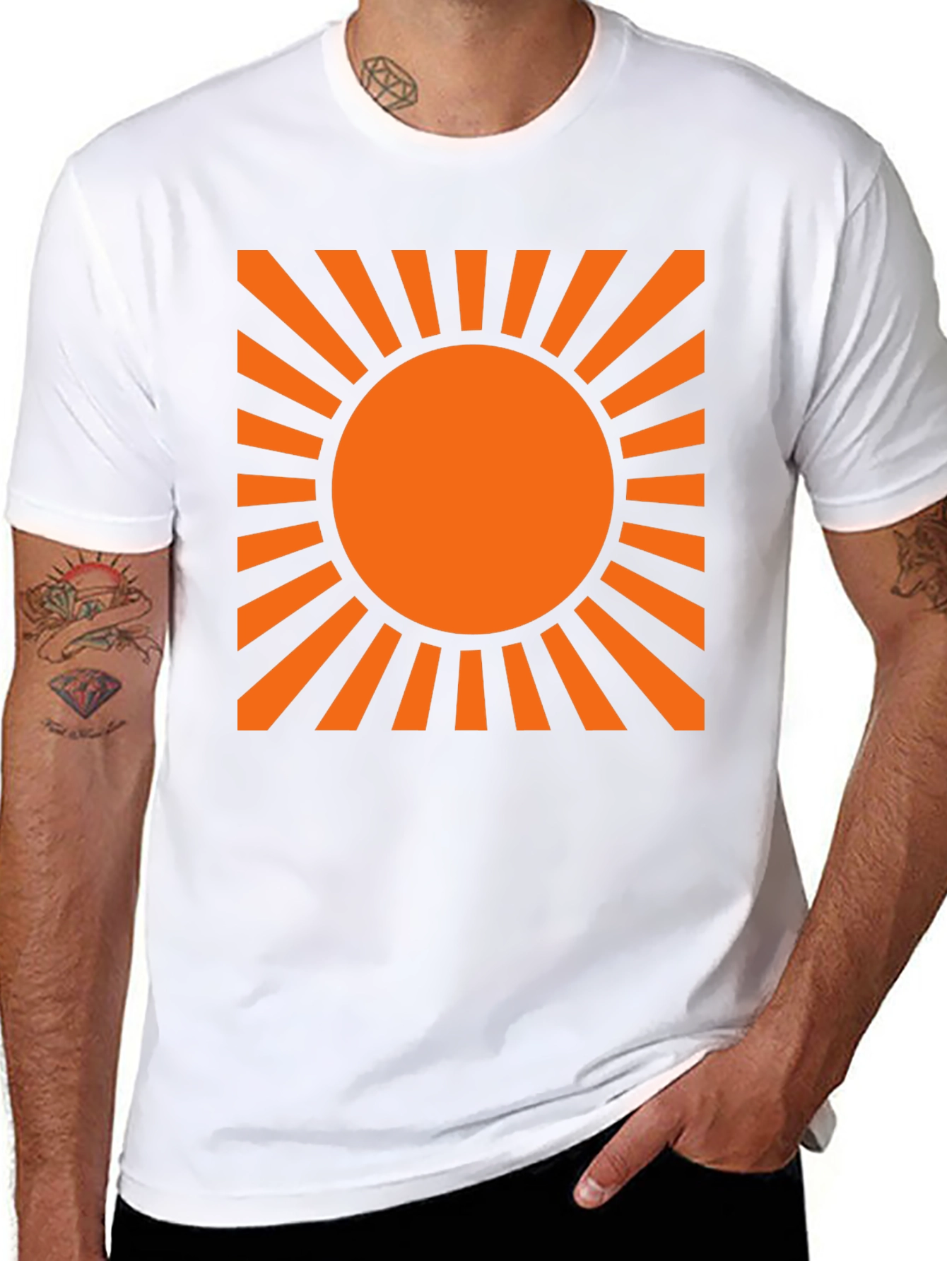 Rising Sun Graphic Tee - Black Cotton Blend