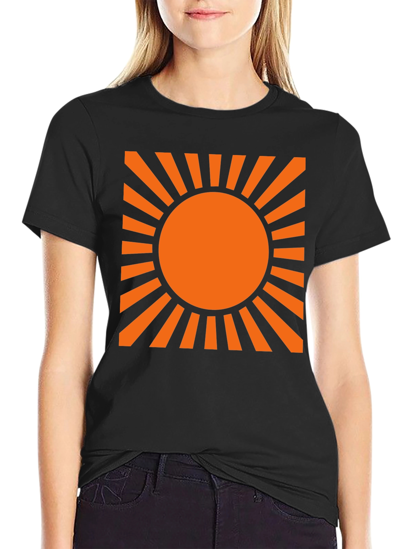 Rising Sun Graphic Tee - Black Cotton Blend