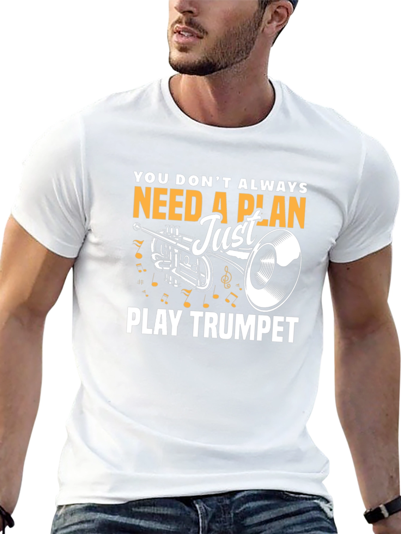 Play Trumpet Graphic T-Shirt - Music Lover Tee