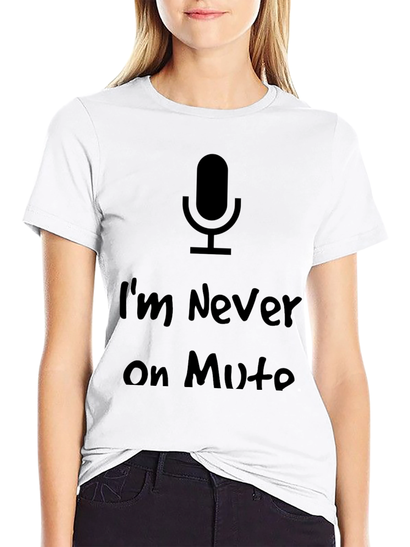 Im Never on Mute Black Graphic Tee