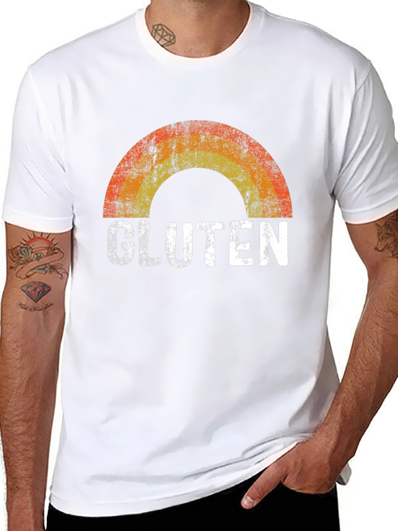 Gluten Rainbow Graphic Tee