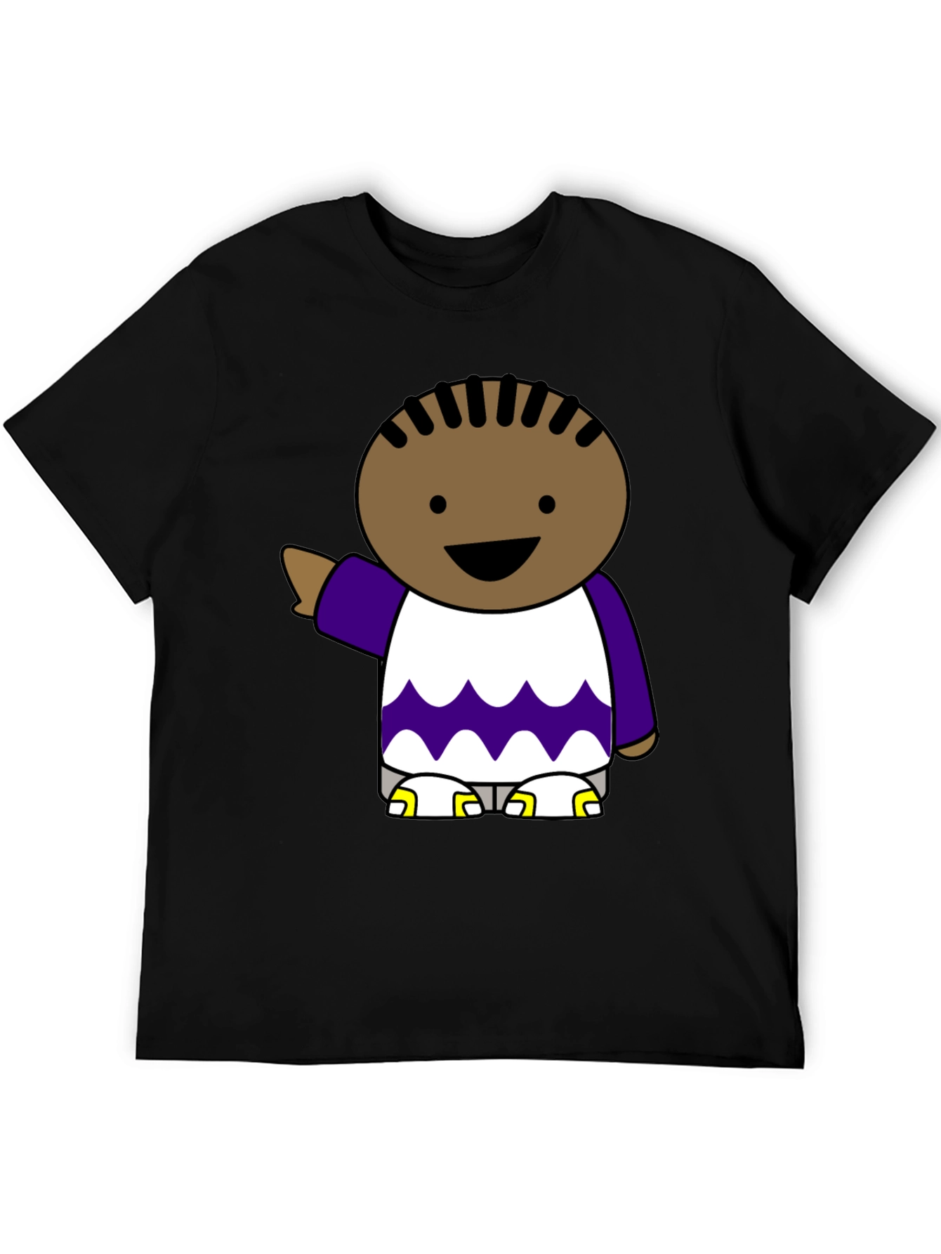 Cartoon Character Black T-Shirt