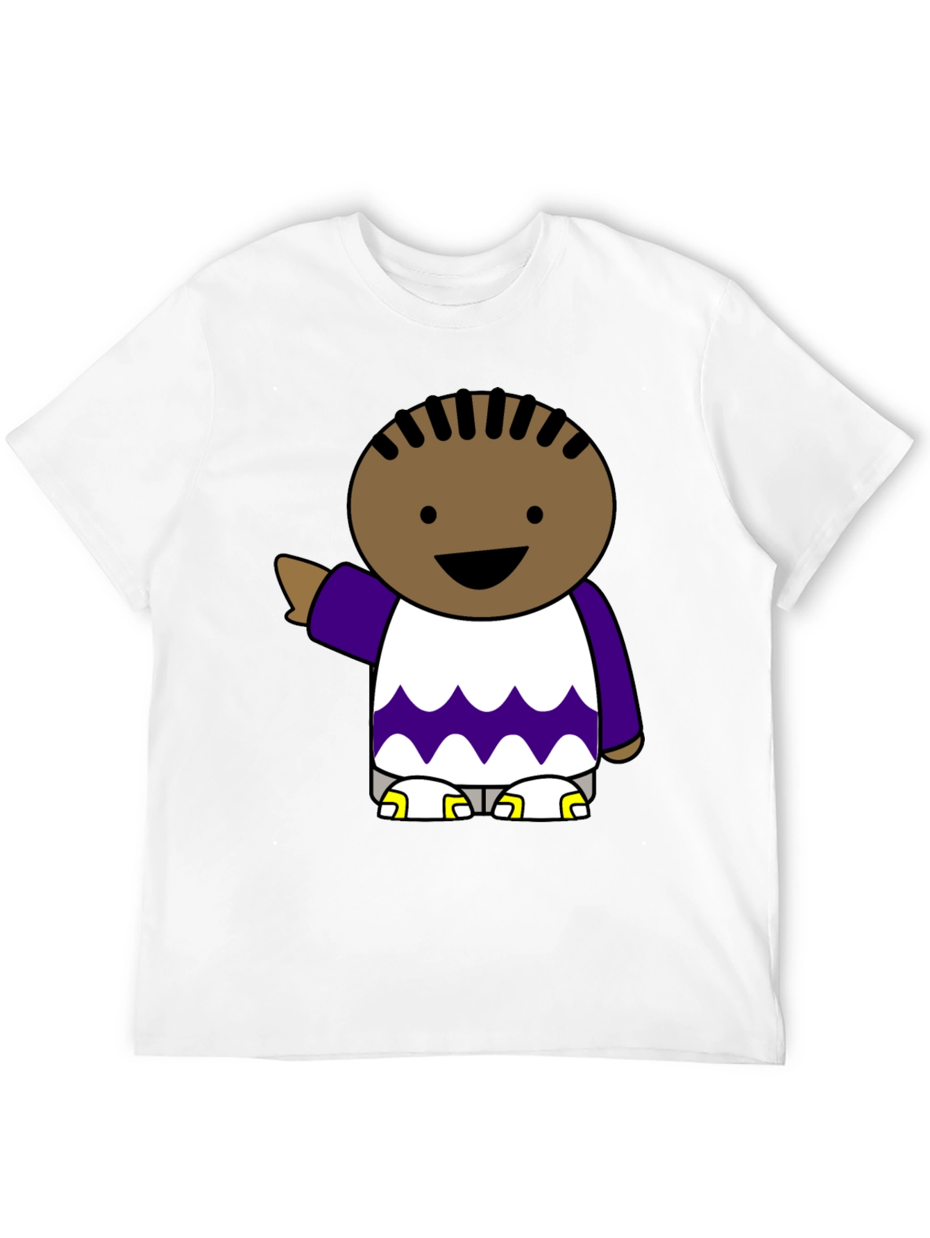 Cartoon Character Black T-Shirt
