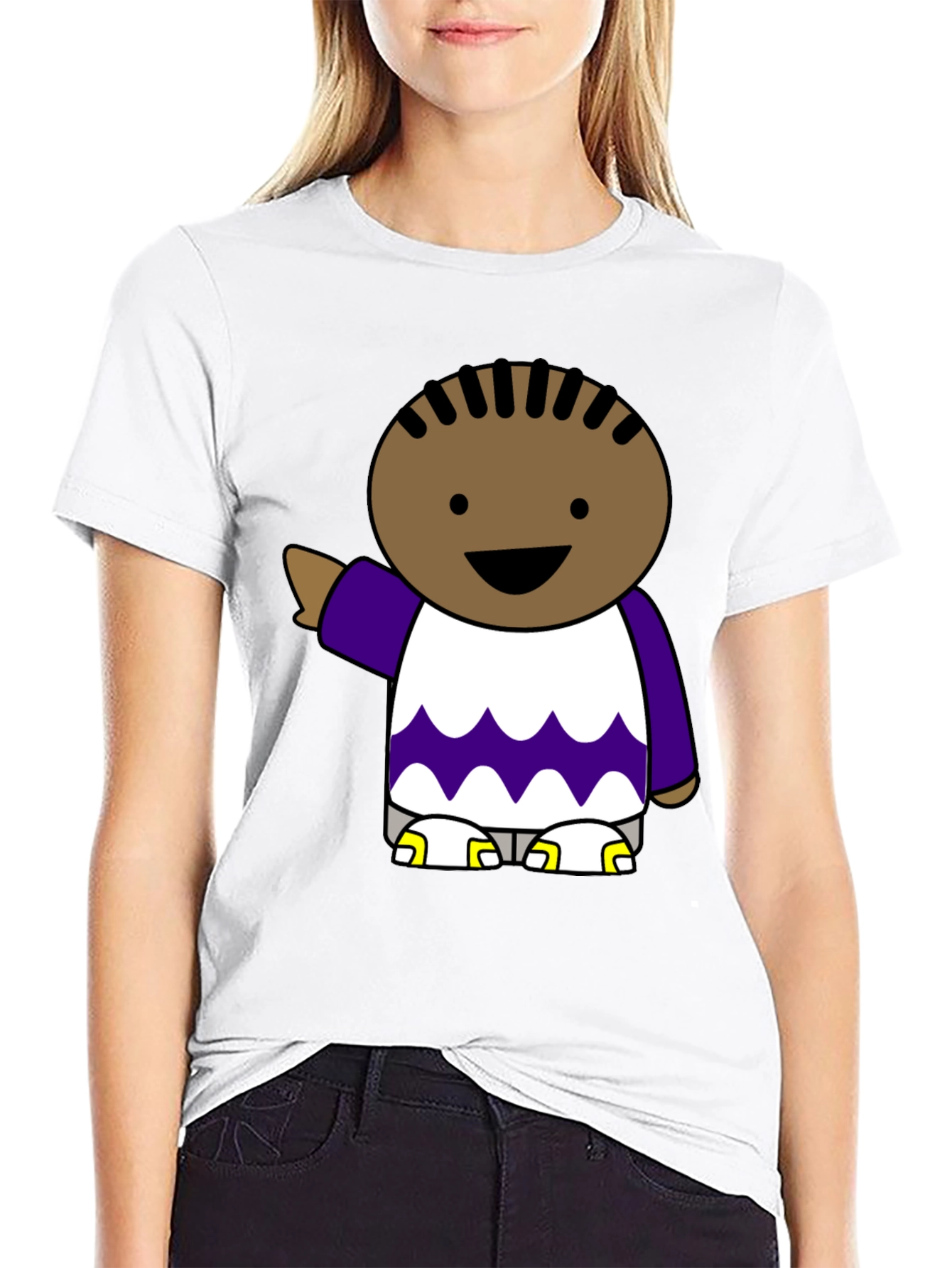 Cartoon Character Black T-Shirt
