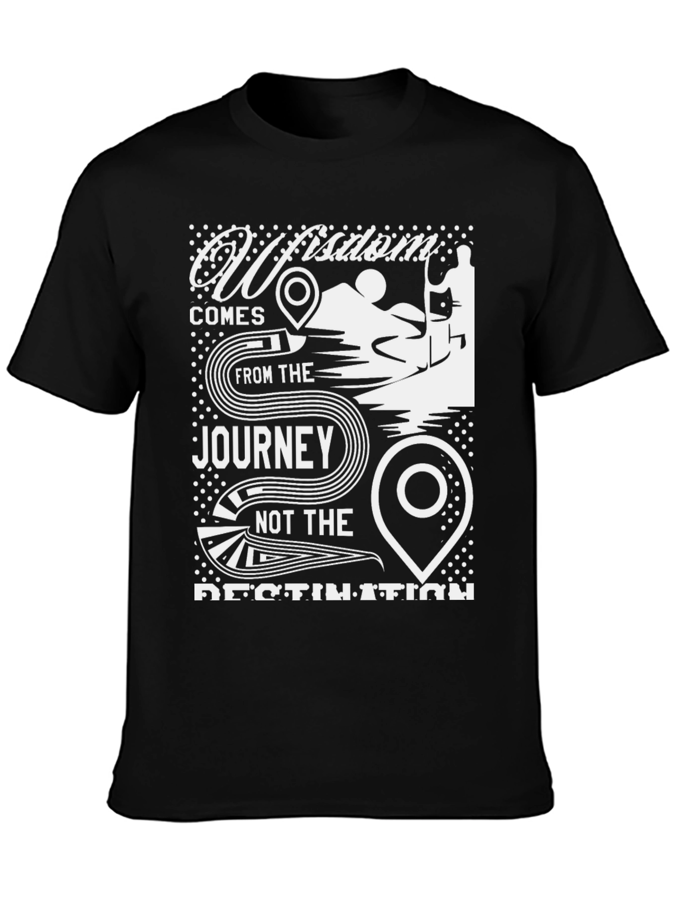 Wisdom Journey Graphic T-Shirt - Black
