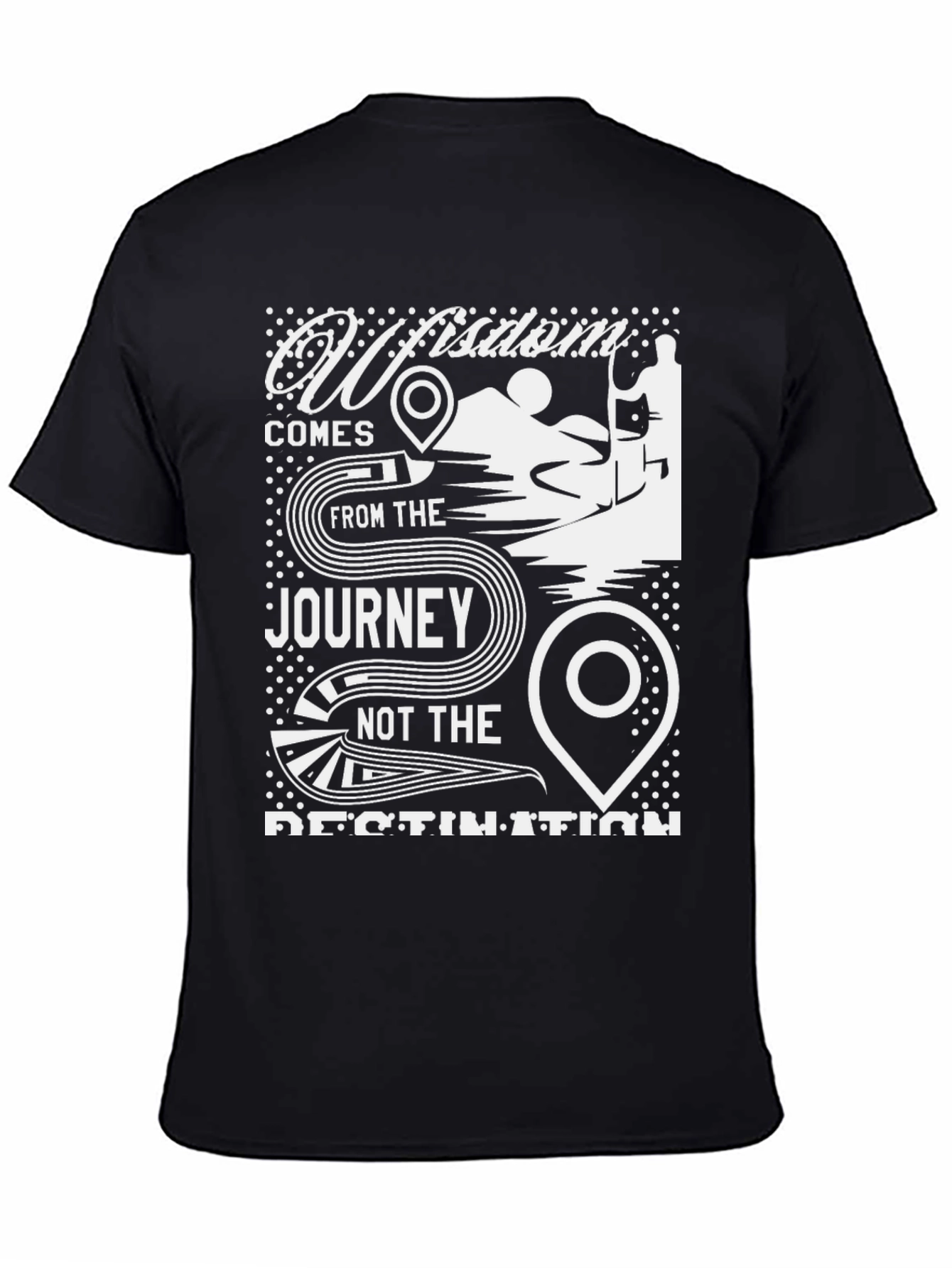 Wisdom Journey Graphic T-Shirt - Black