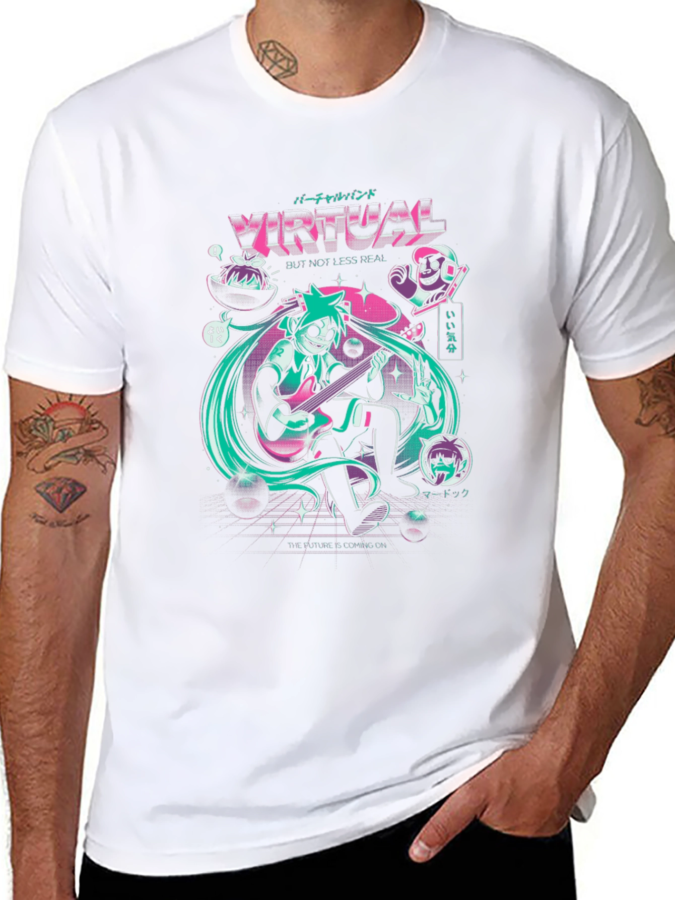 Virtual Band Graphic Tee - Unisex Black T-Shirt