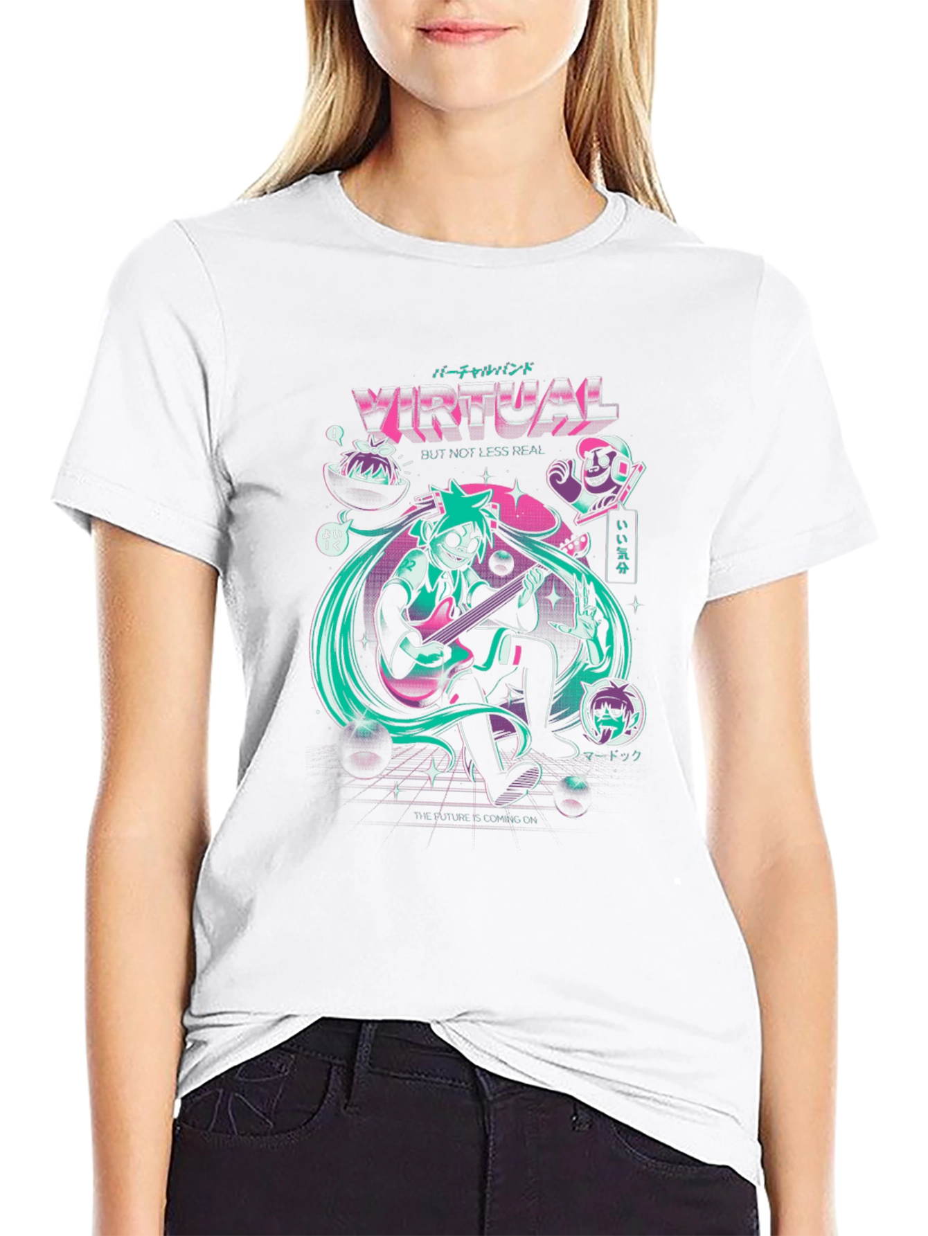 Virtual Band Graphic Tee - Unisex Black T-Shirt