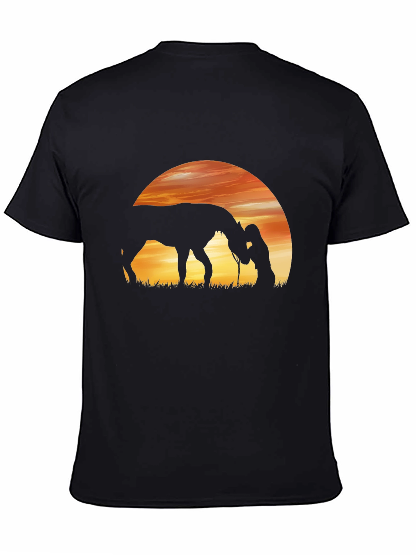 Sunset Horse & Woman Graphic Tee