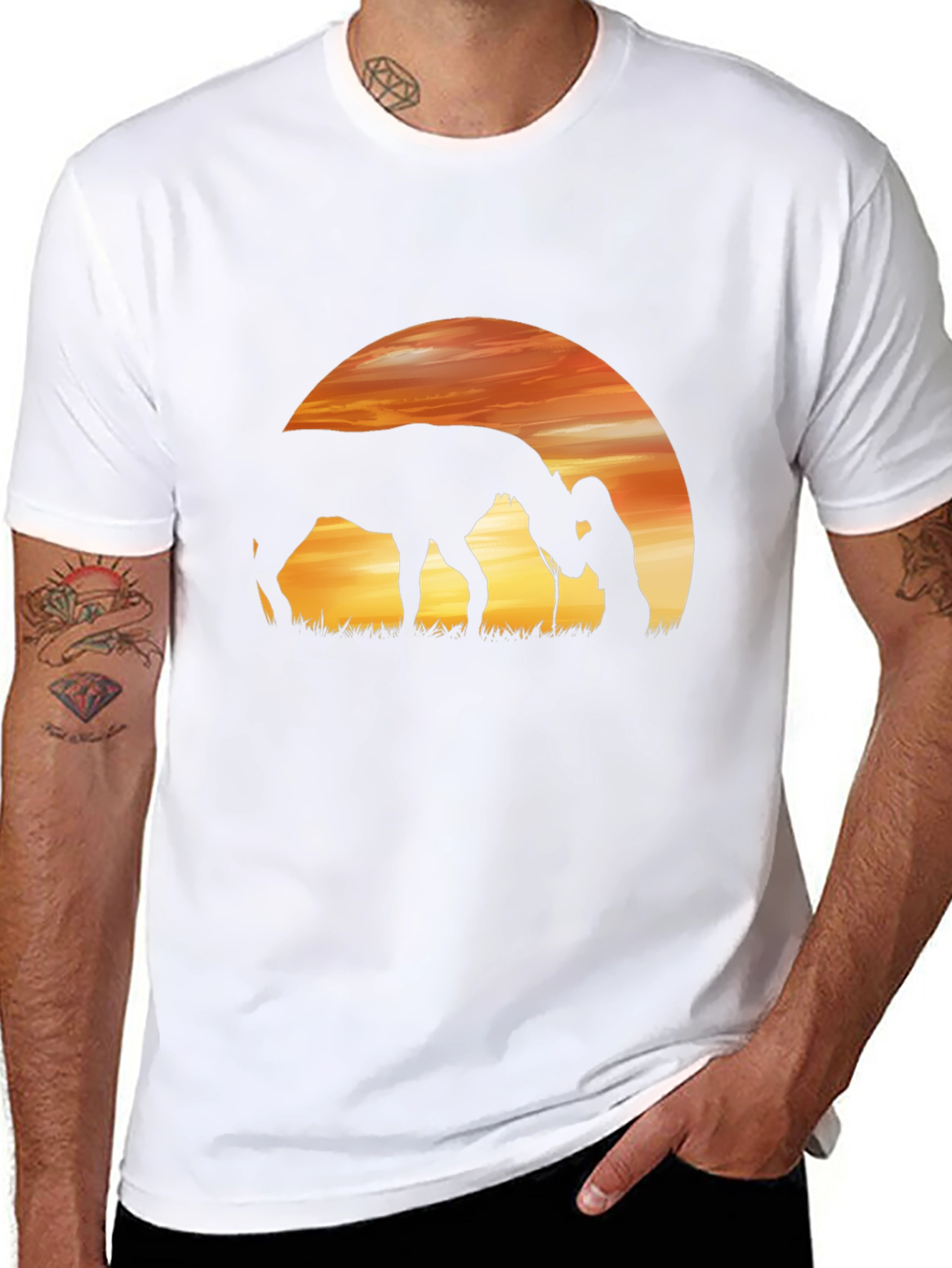 Sunset Horse & Woman Graphic Tee
