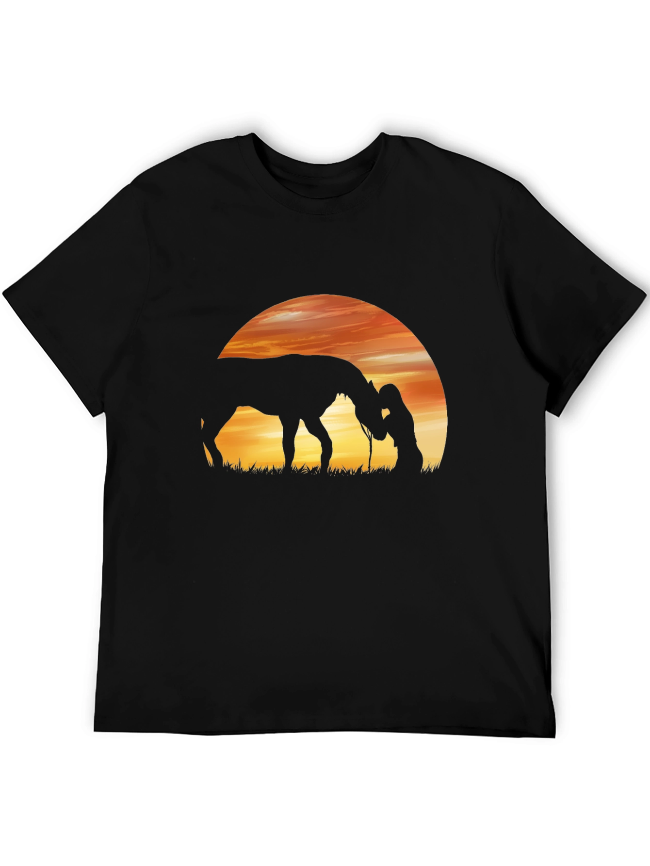 Sunset Horse & Woman Graphic Tee