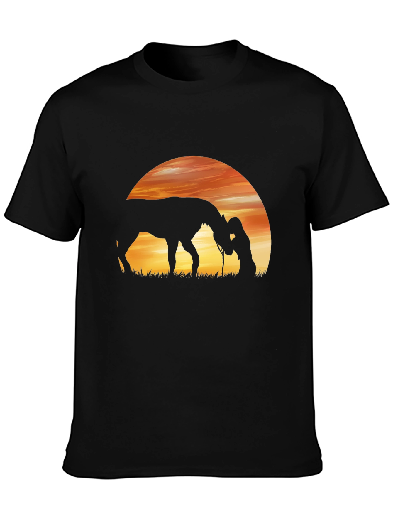 Sunset Horse & Woman Graphic Tee