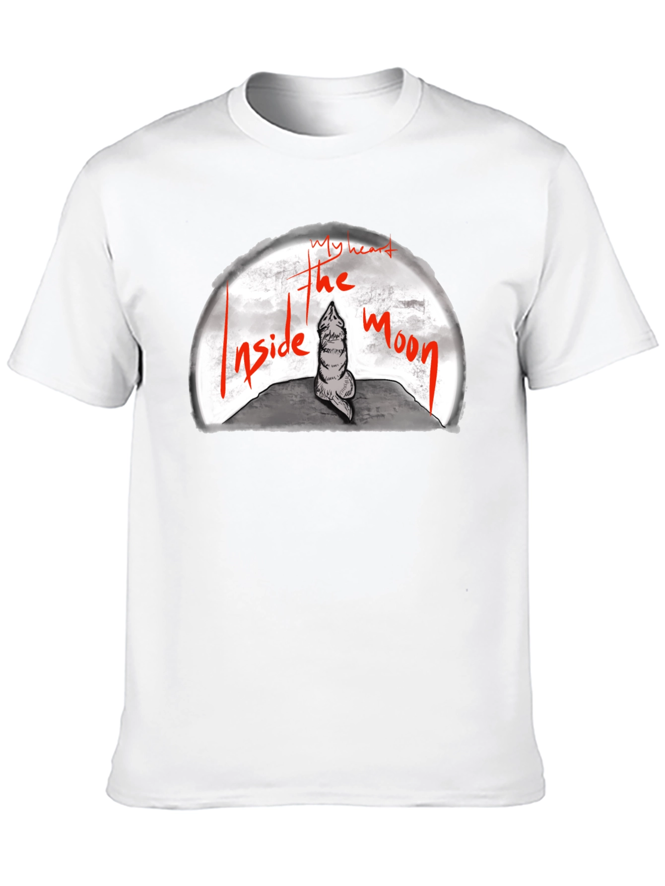 My Heart Inside the Moon Graphic Tee - Black