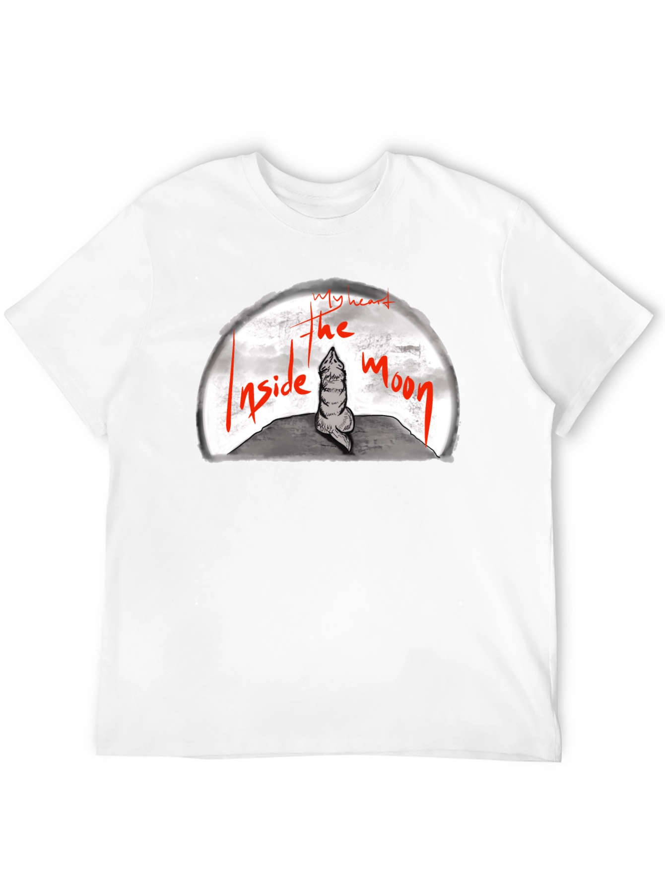 My Heart Inside the Moon Graphic Tee - Black