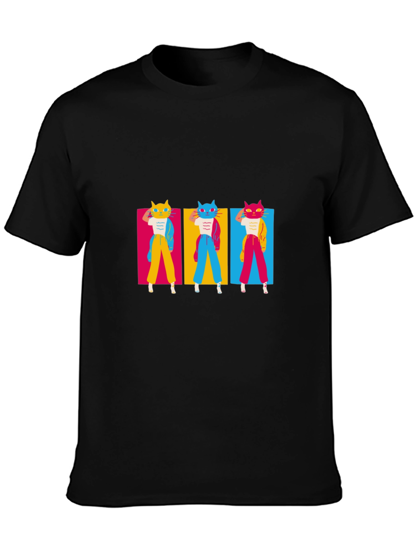 Funky Cat Pop Art T-Shirt