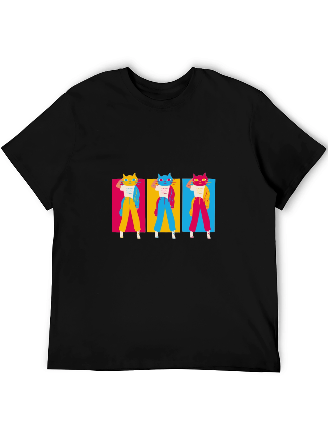 Funky Cat Pop Art T-Shirt