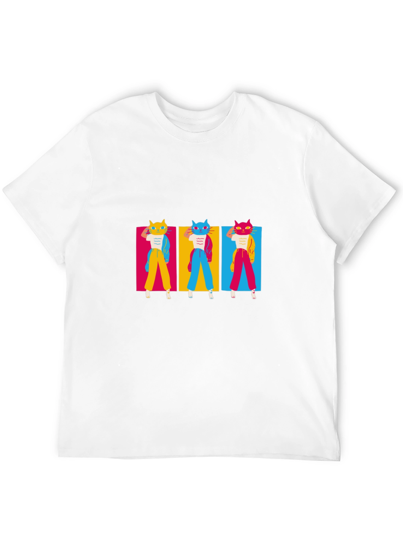 Funky Cat Pop Art T-Shirt