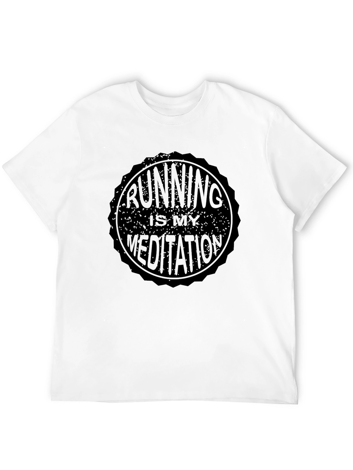 Running Is My Meditation - Mens Black T-Shirt