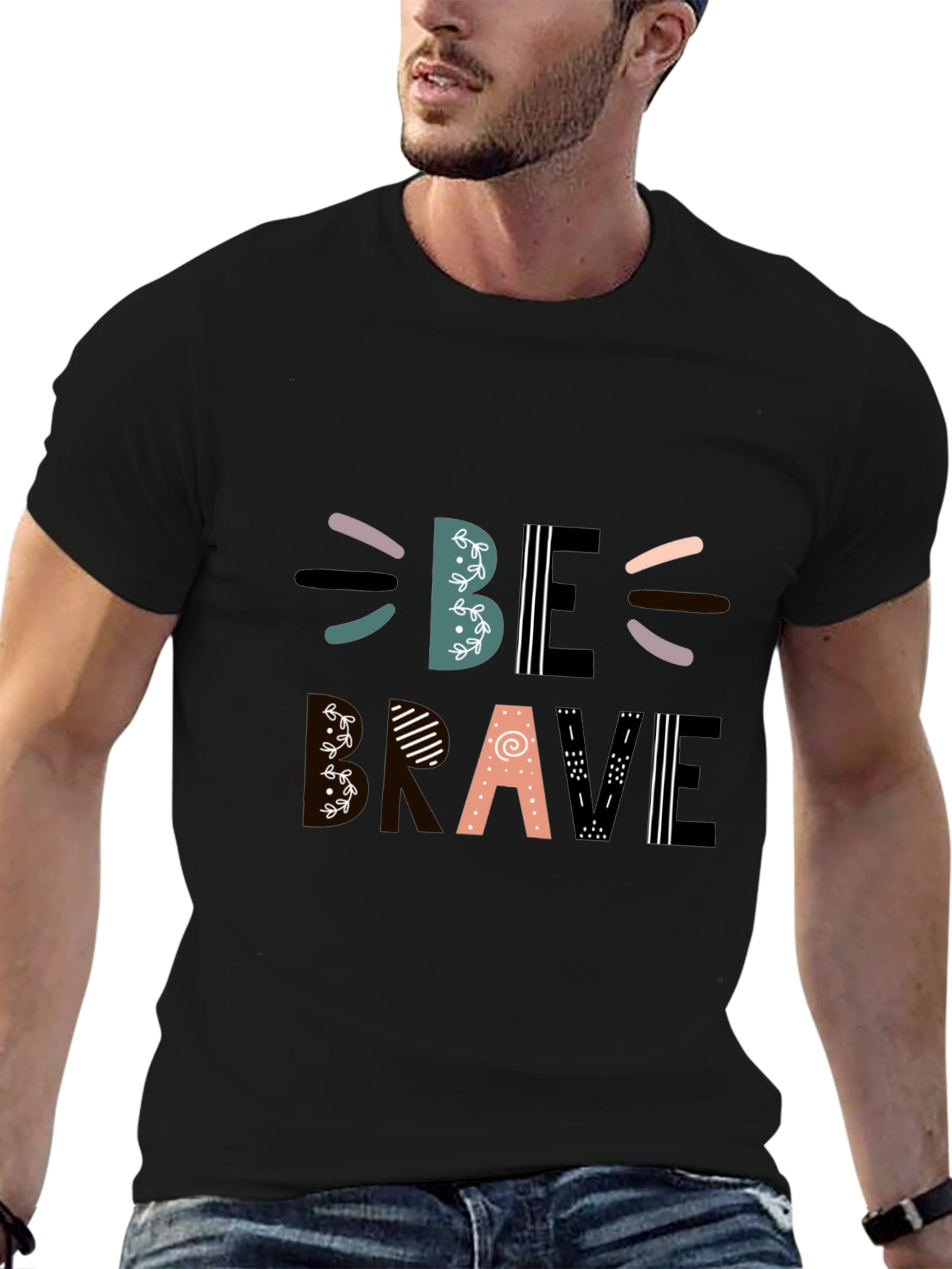 Be Brave Graphic Tee - Stylish Mens T-Shirt