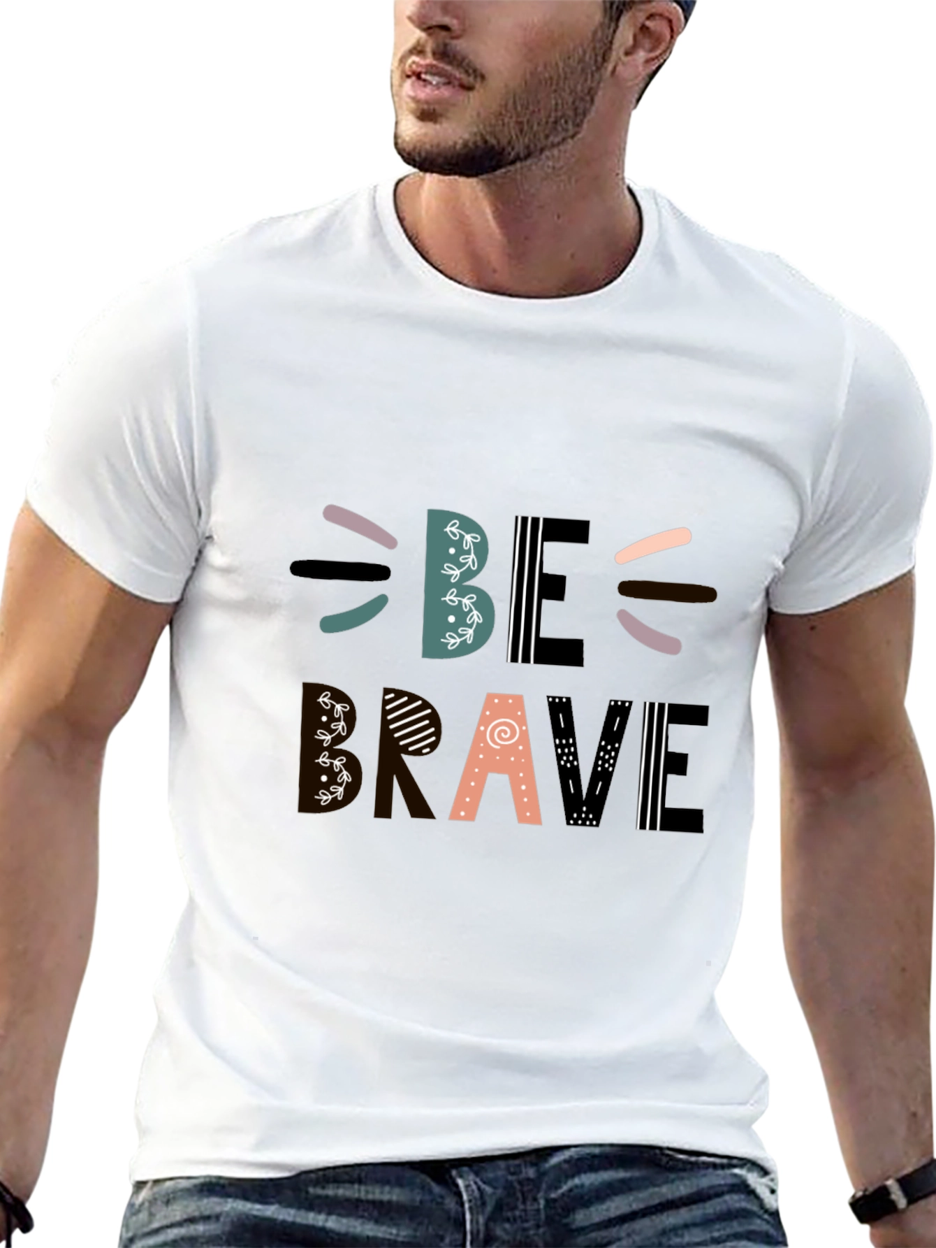 Be Brave Graphic Tee - Stylish Mens T-Shirt