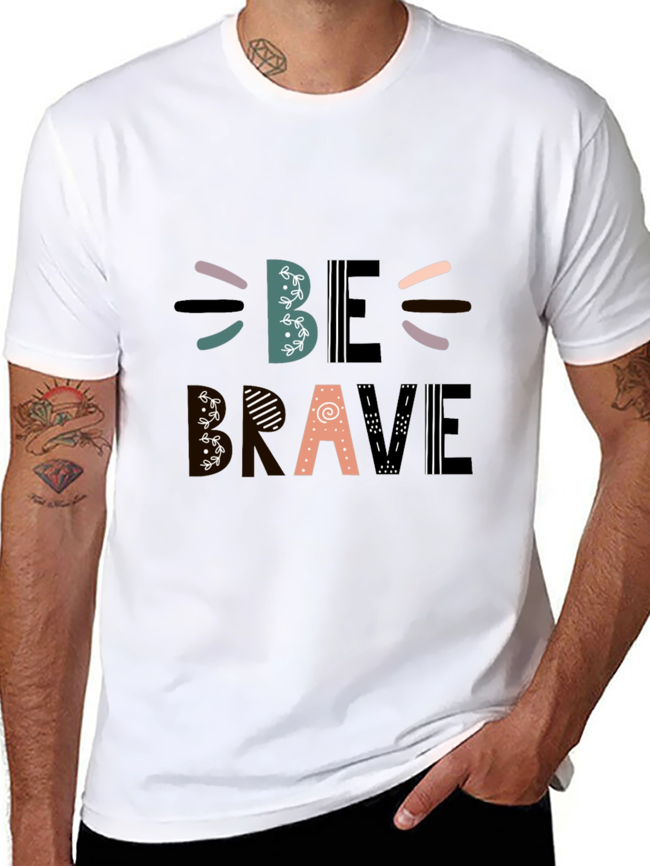 Be Brave Graphic Tee - Stylish Mens T-Shirt