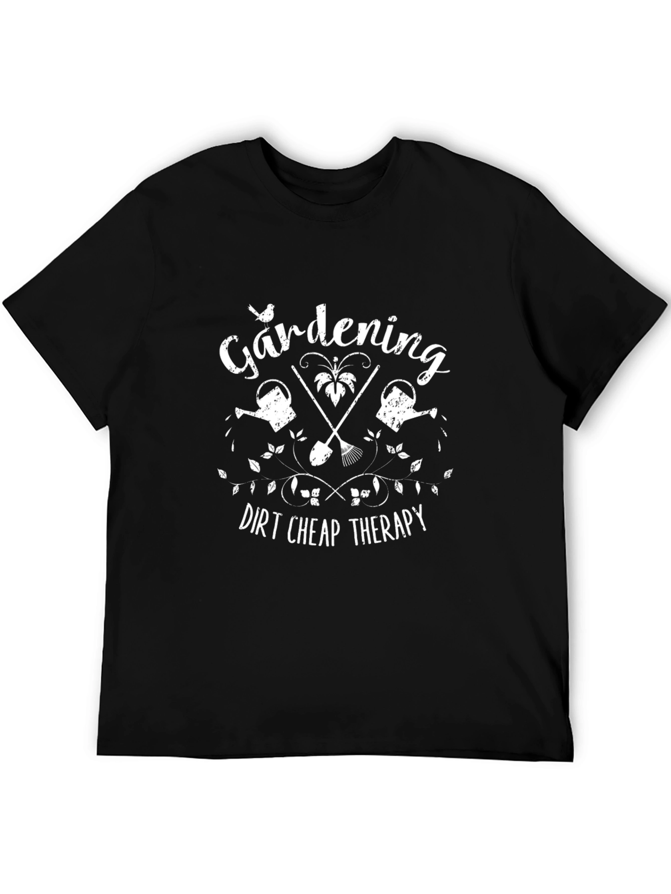Gardening Dirt Cheap Therapy Black Cotton Tee