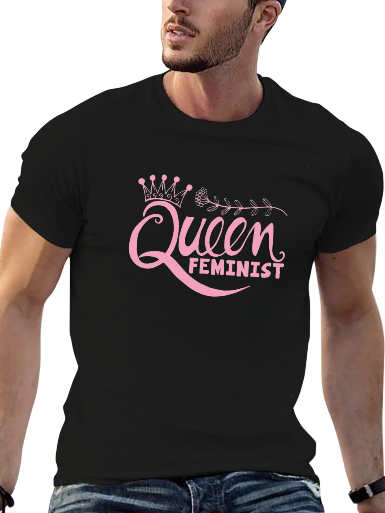 Queen Feminist Black T-Shirt