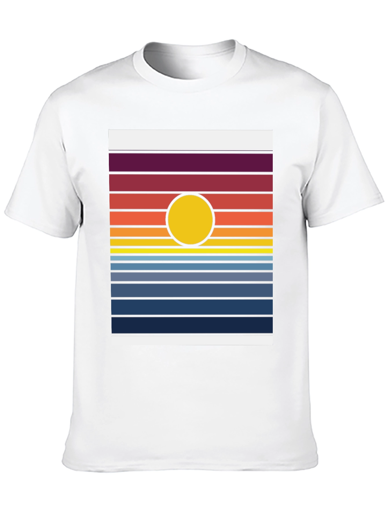 Retro Sunset Striped Graphic Tee