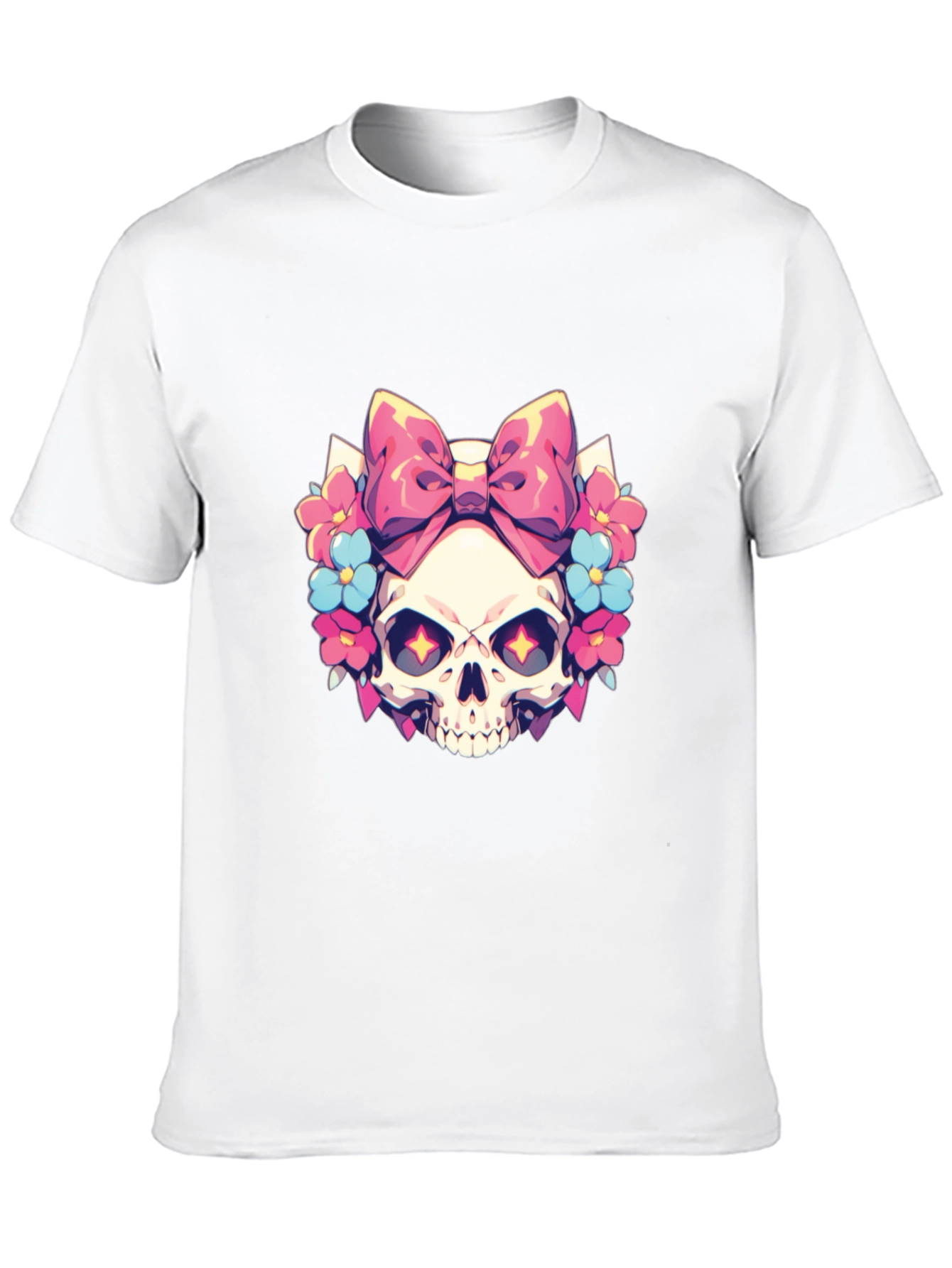 Skull & Bow T-Shirt - Gothic Style