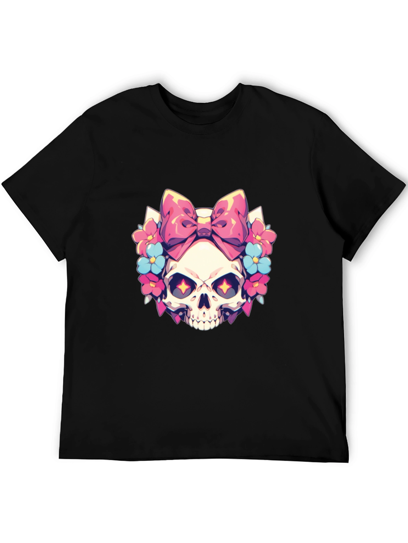 Skull & Bow T-Shirt - Gothic Style