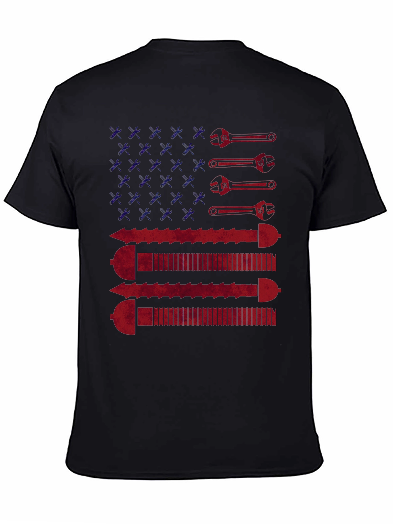 American Flag Wrench & Screw T-Shirt