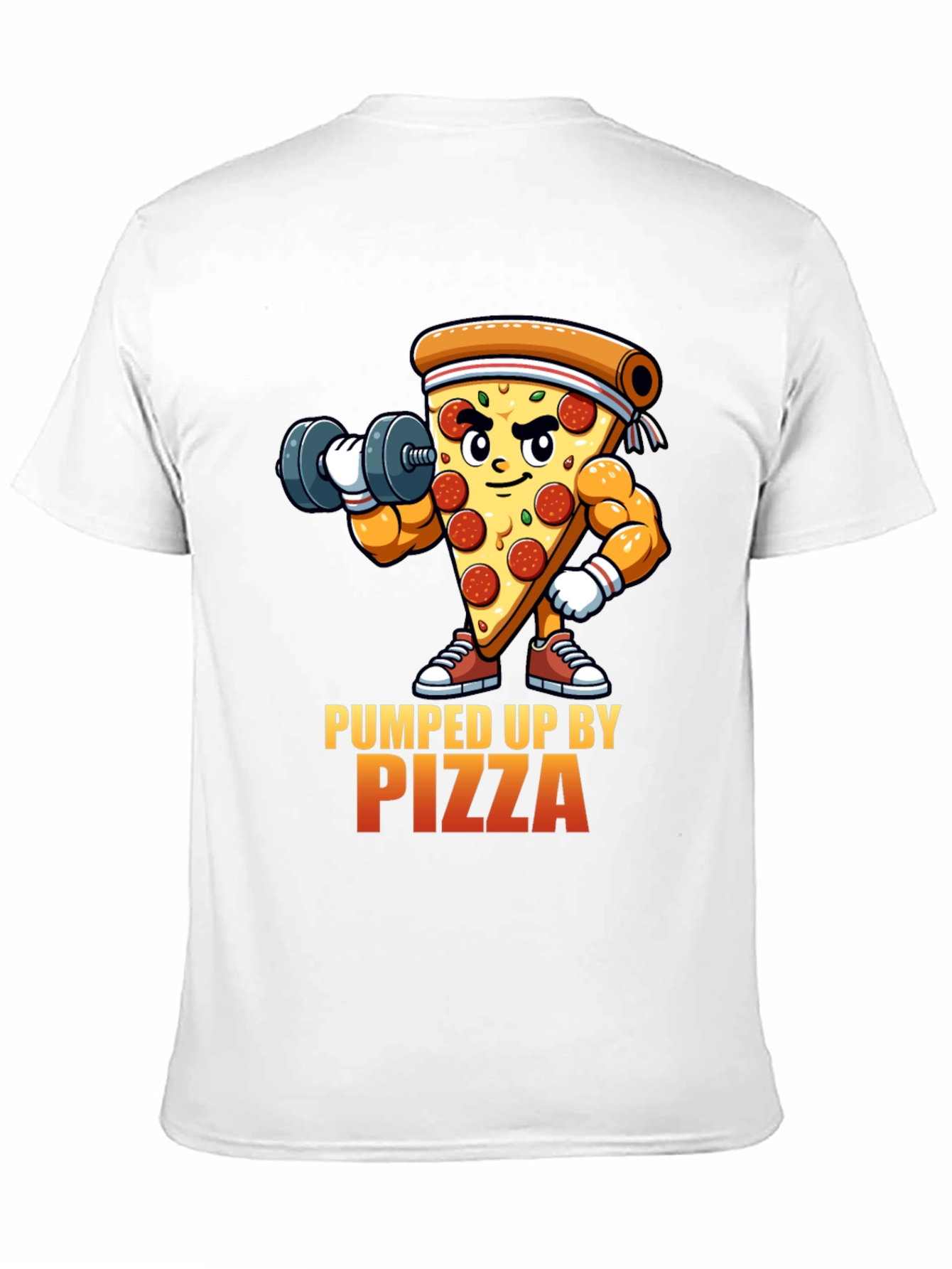 Pumped Up By Pizza Black T-Shirt