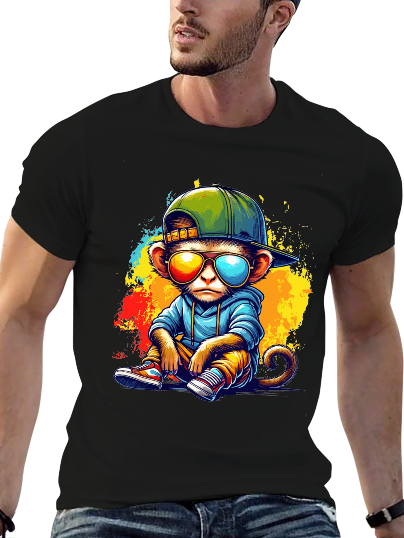 Cool Monkey Graphic Tee - Urban Style