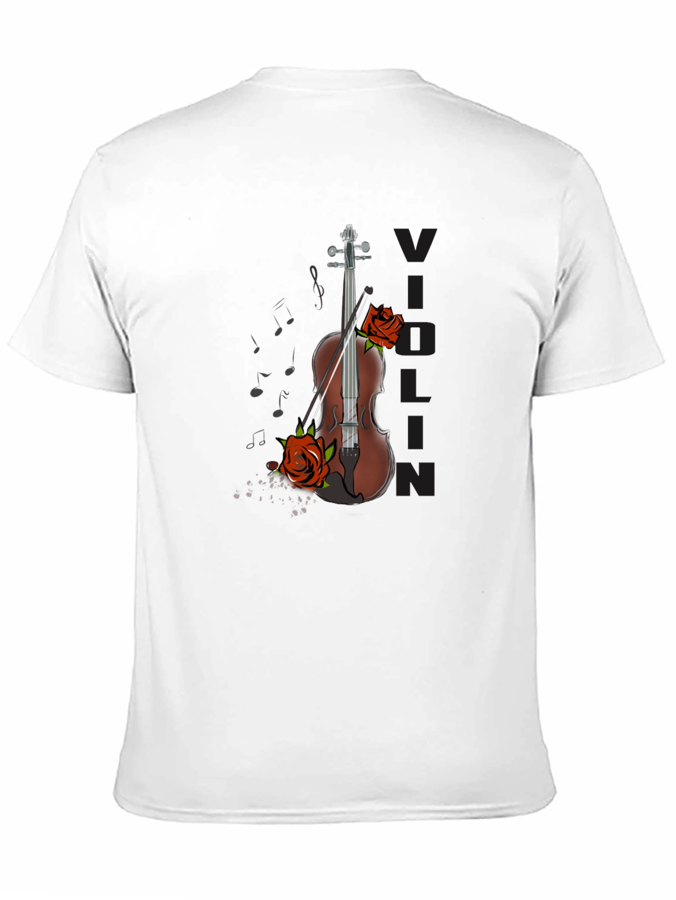 Violin & Roses Graphic Tee - Music Lovers T-Shirt