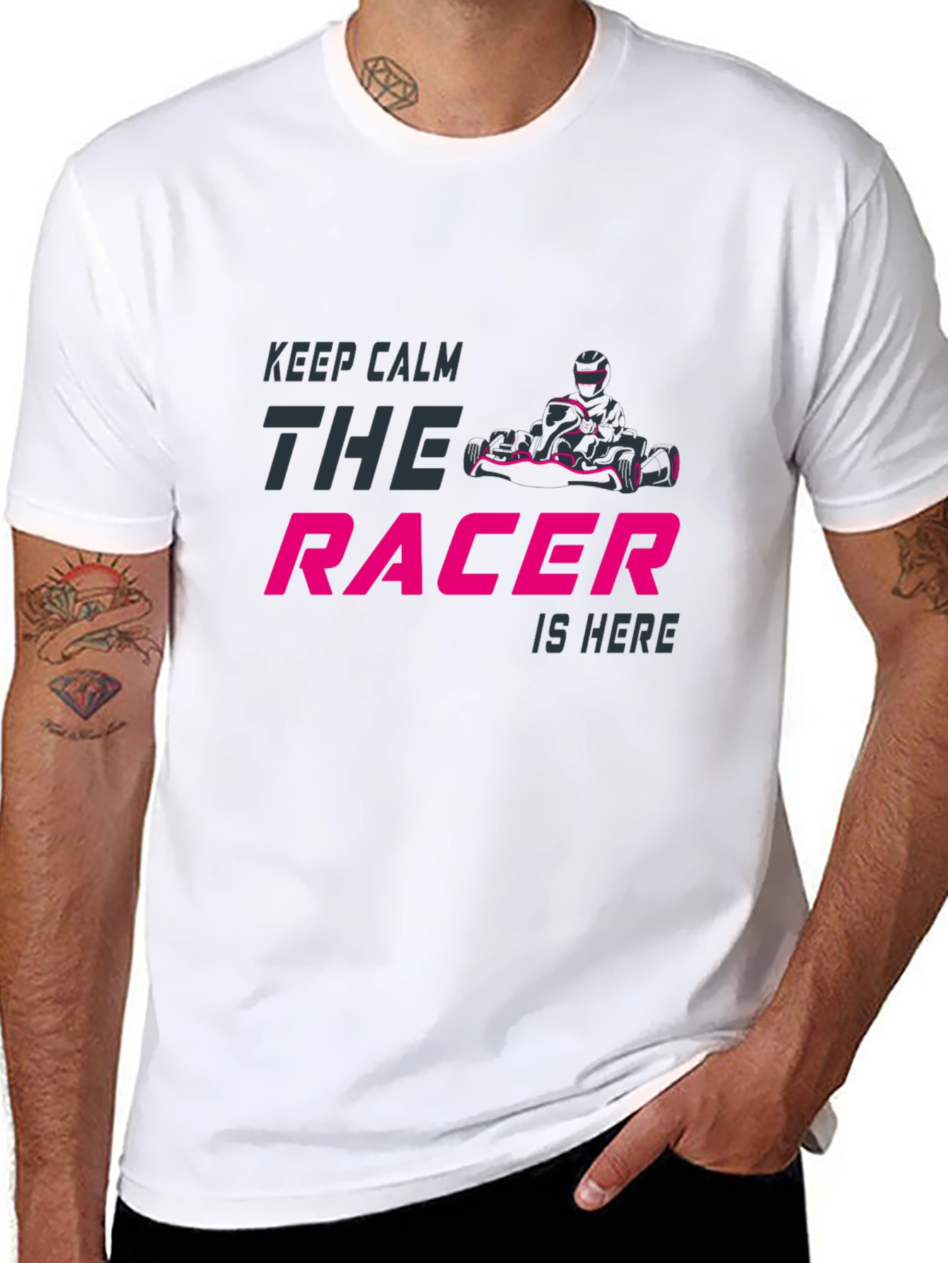 The Racer Graphic T-Shirt - Keep Calm Racing Tee