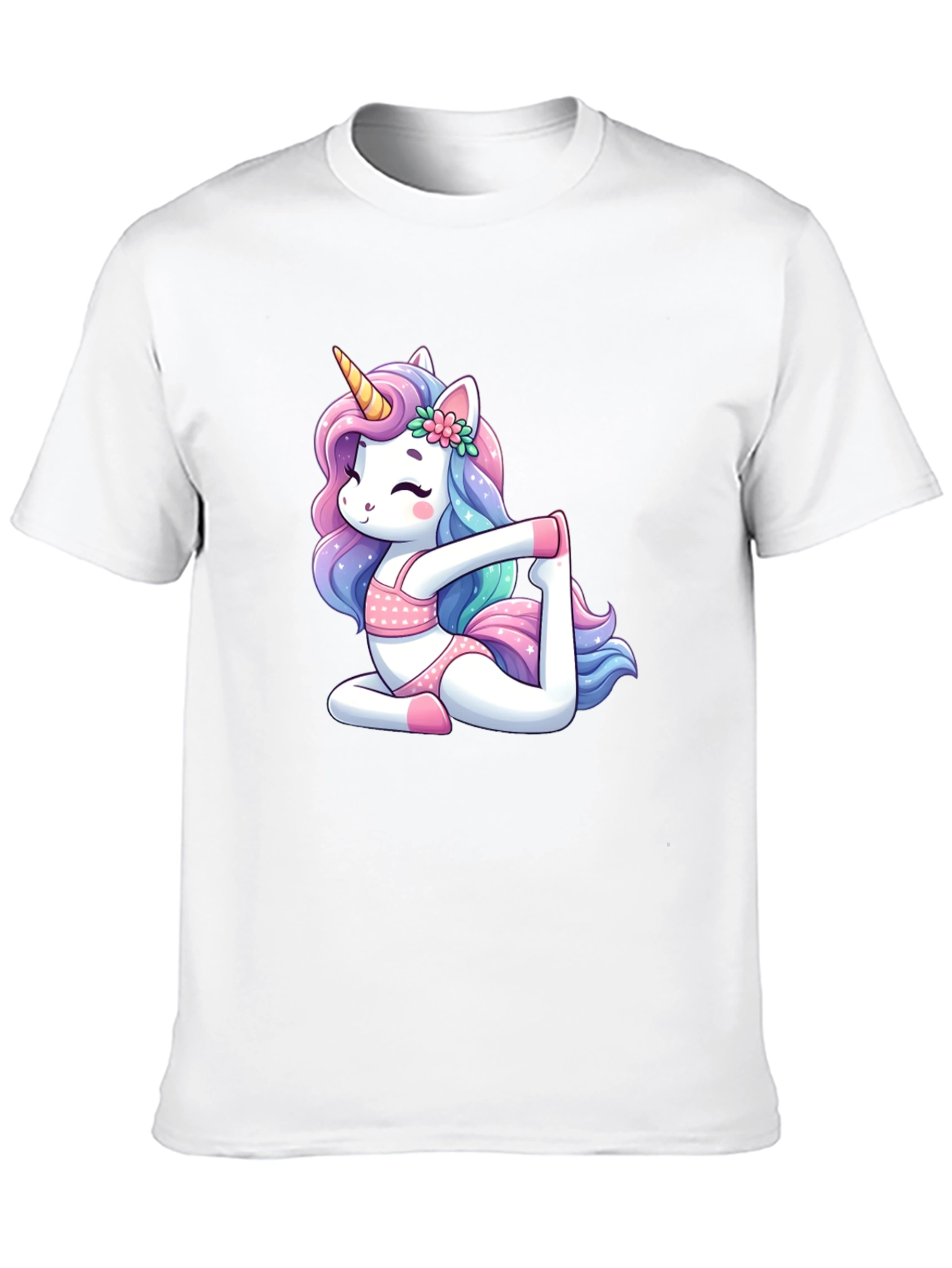 Unicorn Yoga Black T-Shirt