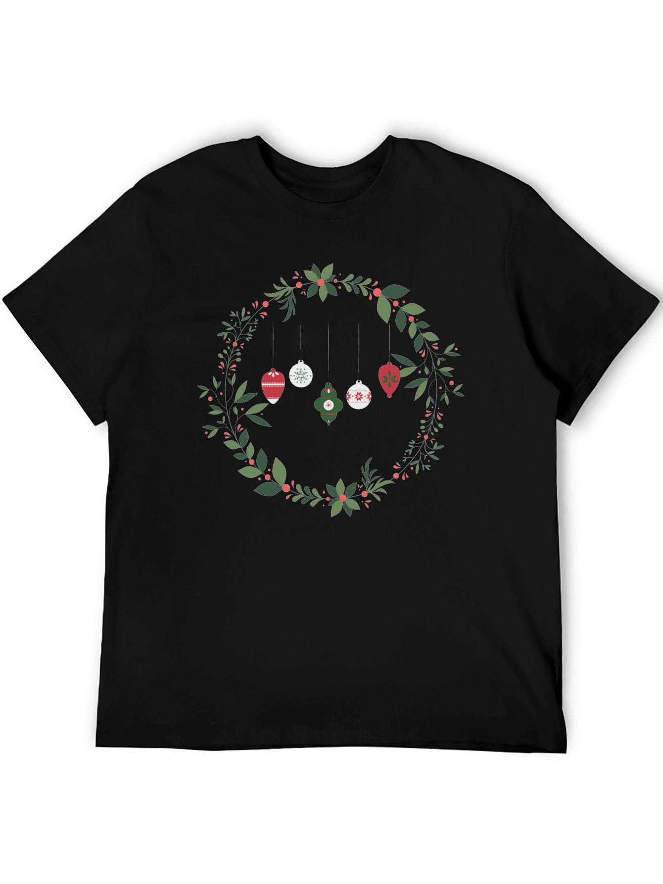 Festive Wreath Ornament Graphic Tee