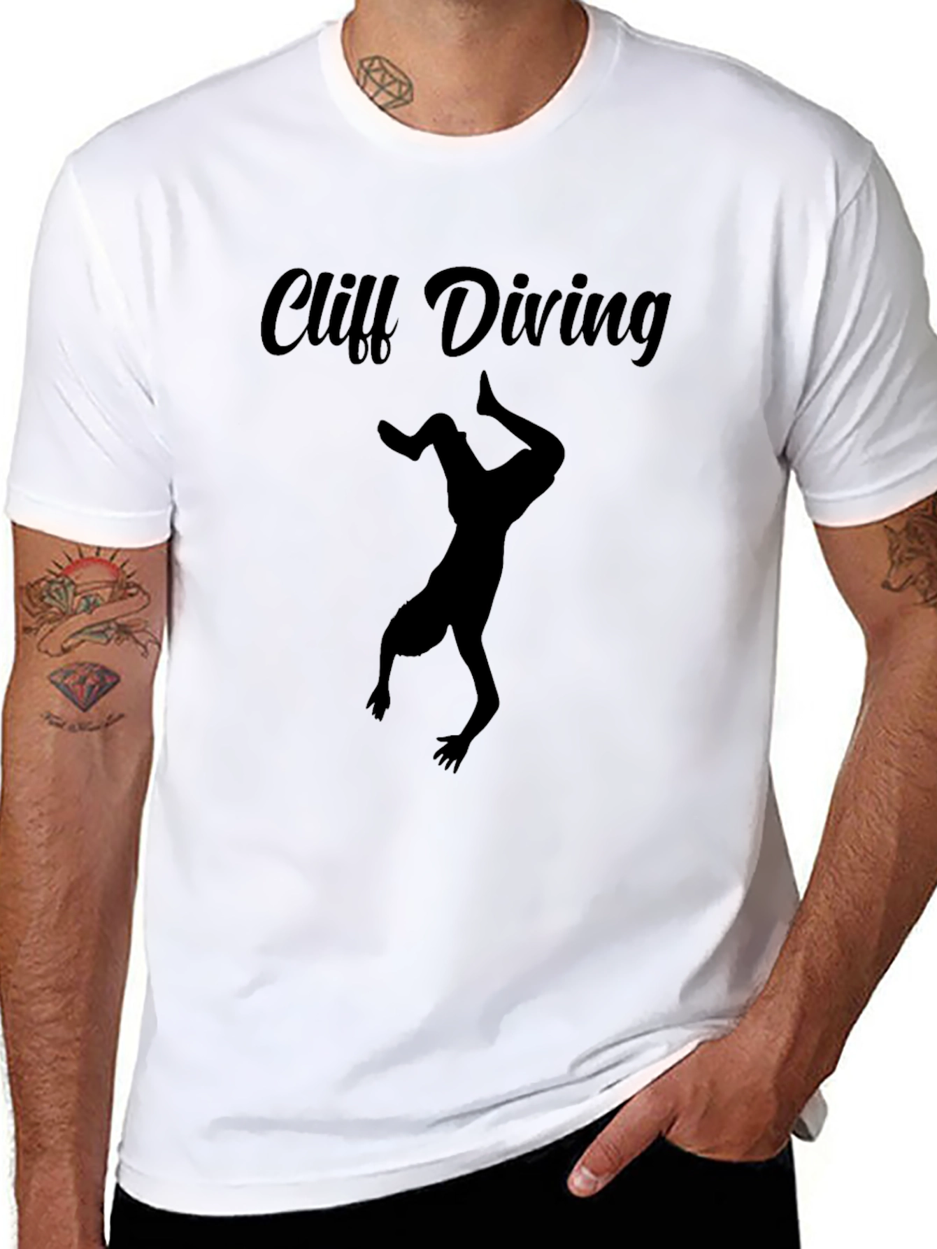 Cliff Diving Graphic Tee - Extreme Sports T-Shirt