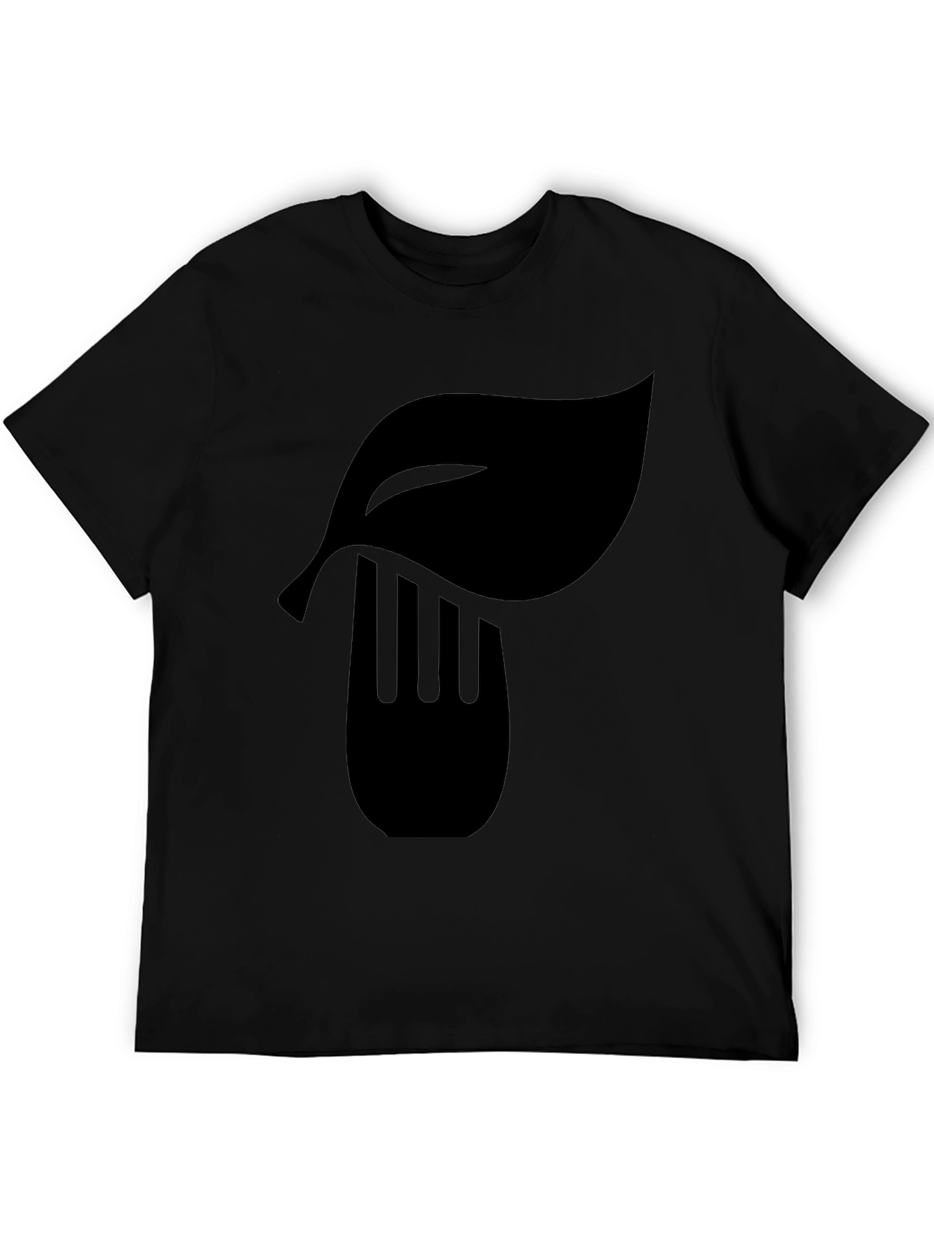 Leaf & Fork Graphic Black T-Shirt