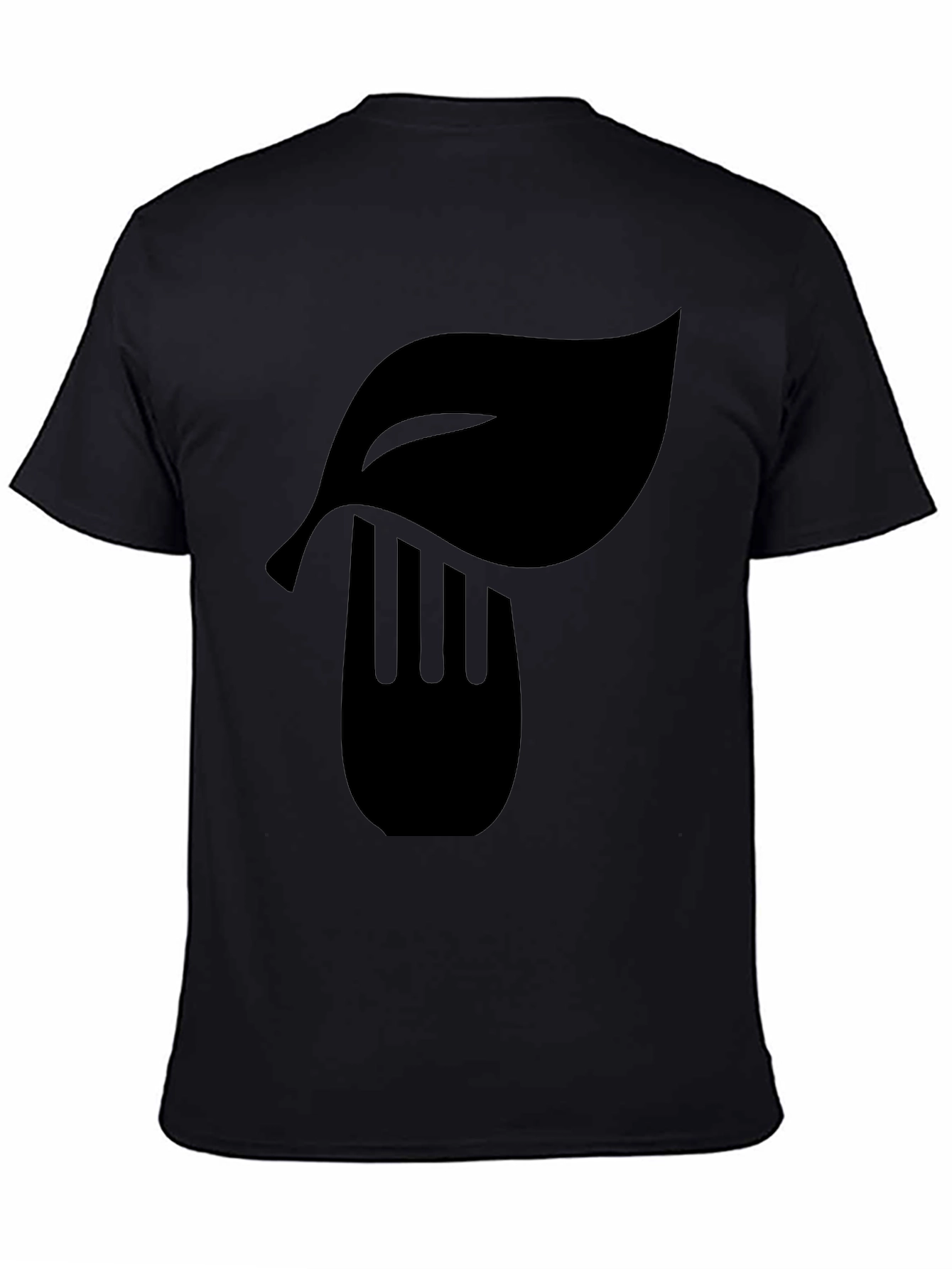 Leaf & Fork Graphic Black T-Shirt