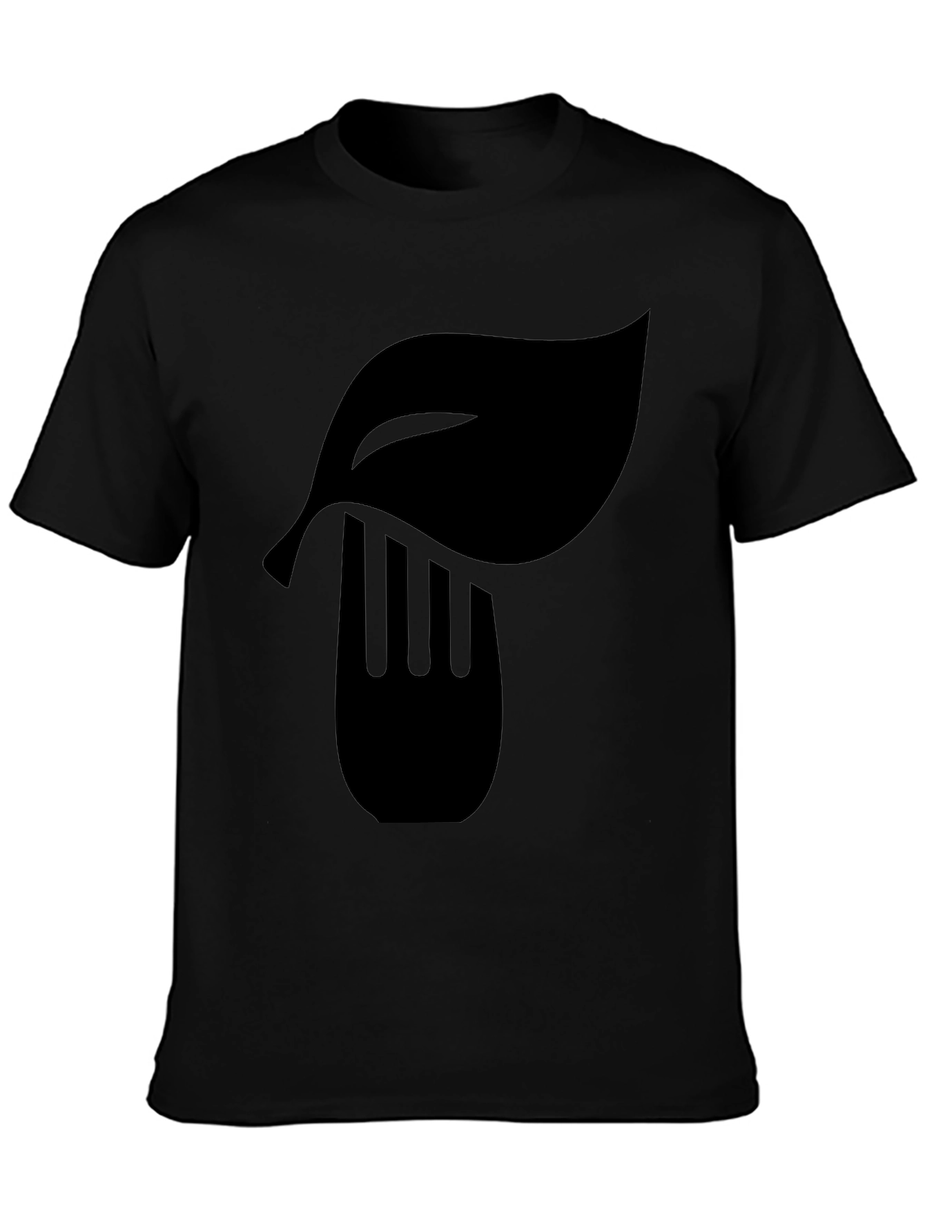 Leaf & Fork Graphic Black T-Shirt