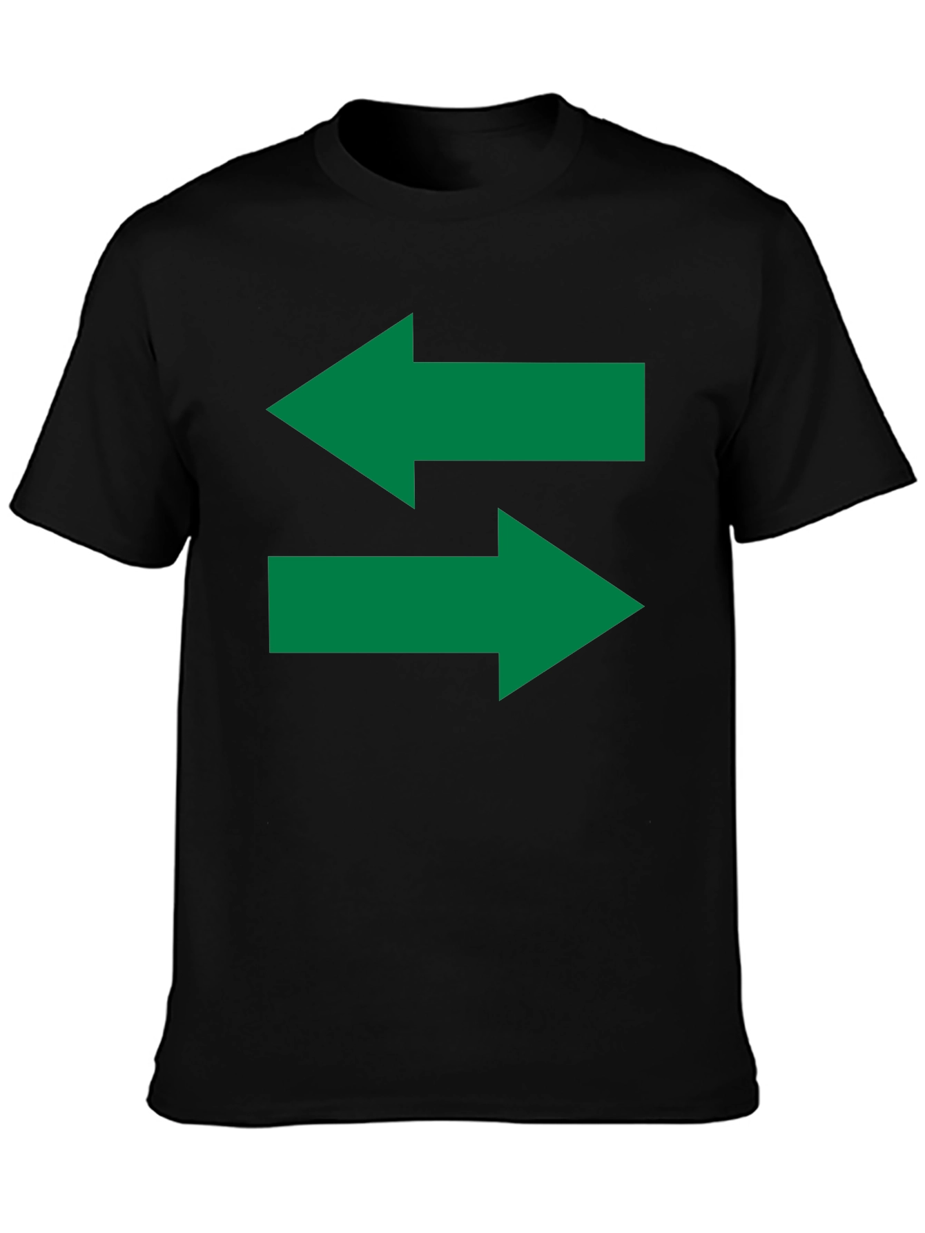 Arrow Graphic Tee - Black Cotton Shirt