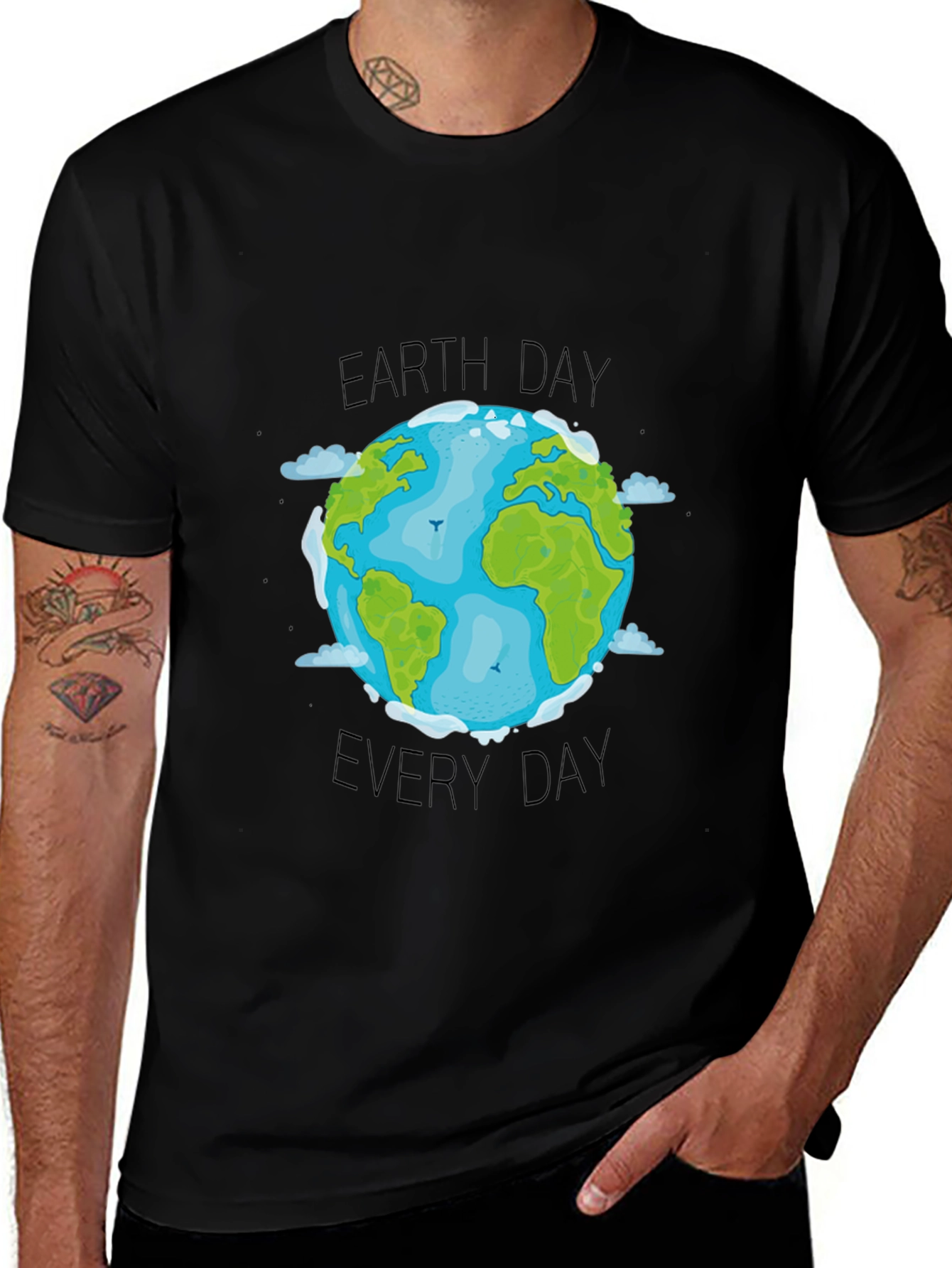 Earth Day Everyday T-Shirt - Black