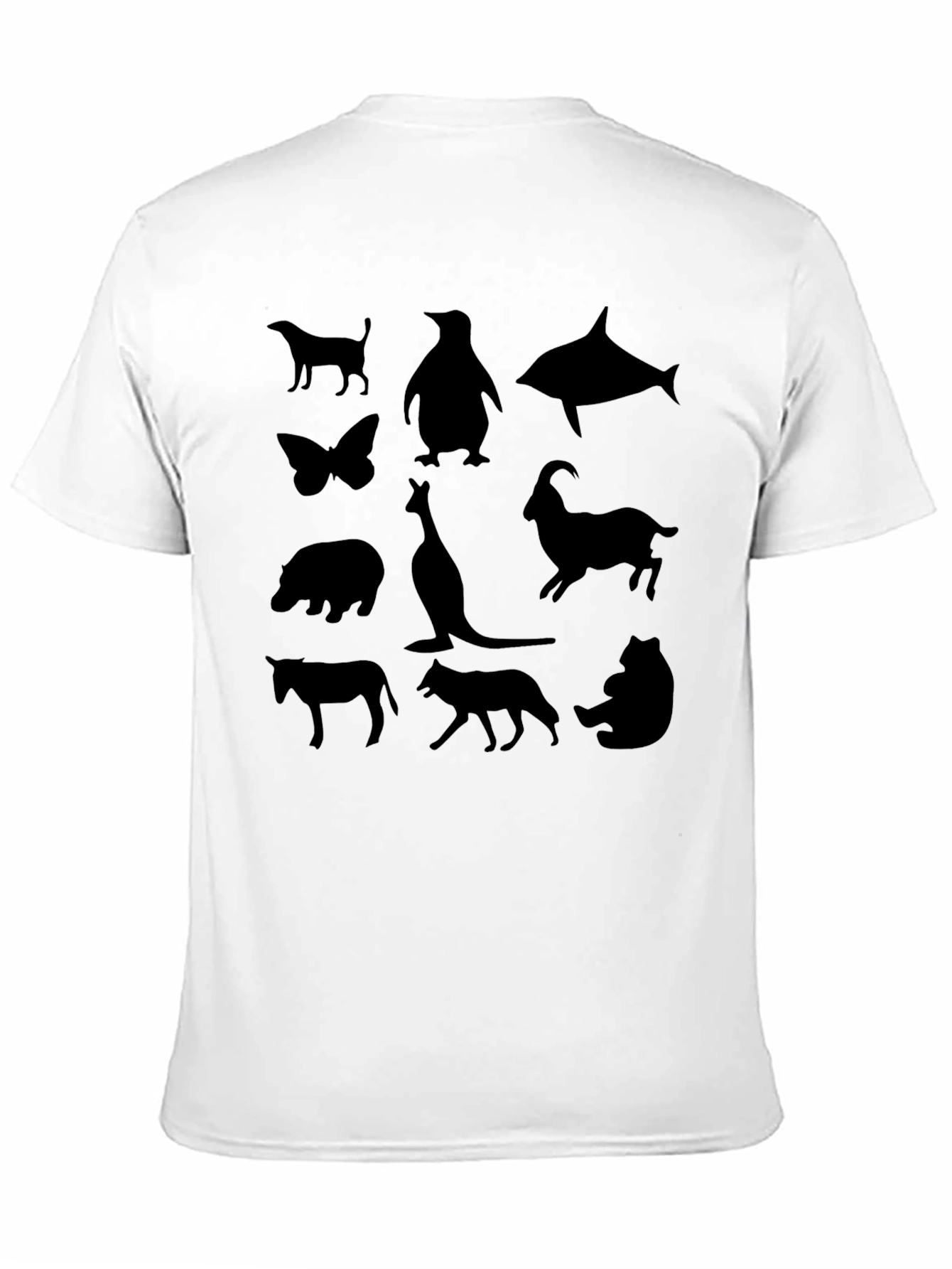 Animal Silhouette Graphic Tee - Unisex Black T-Shirt