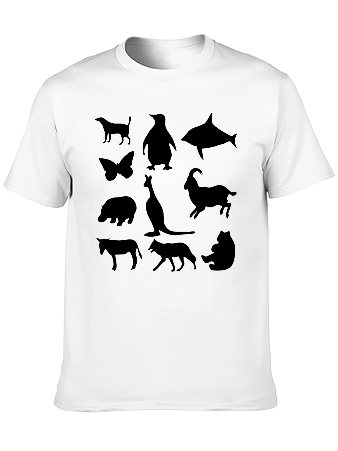 Animal Silhouette Graphic Tee - Unisex Black T-Shirt