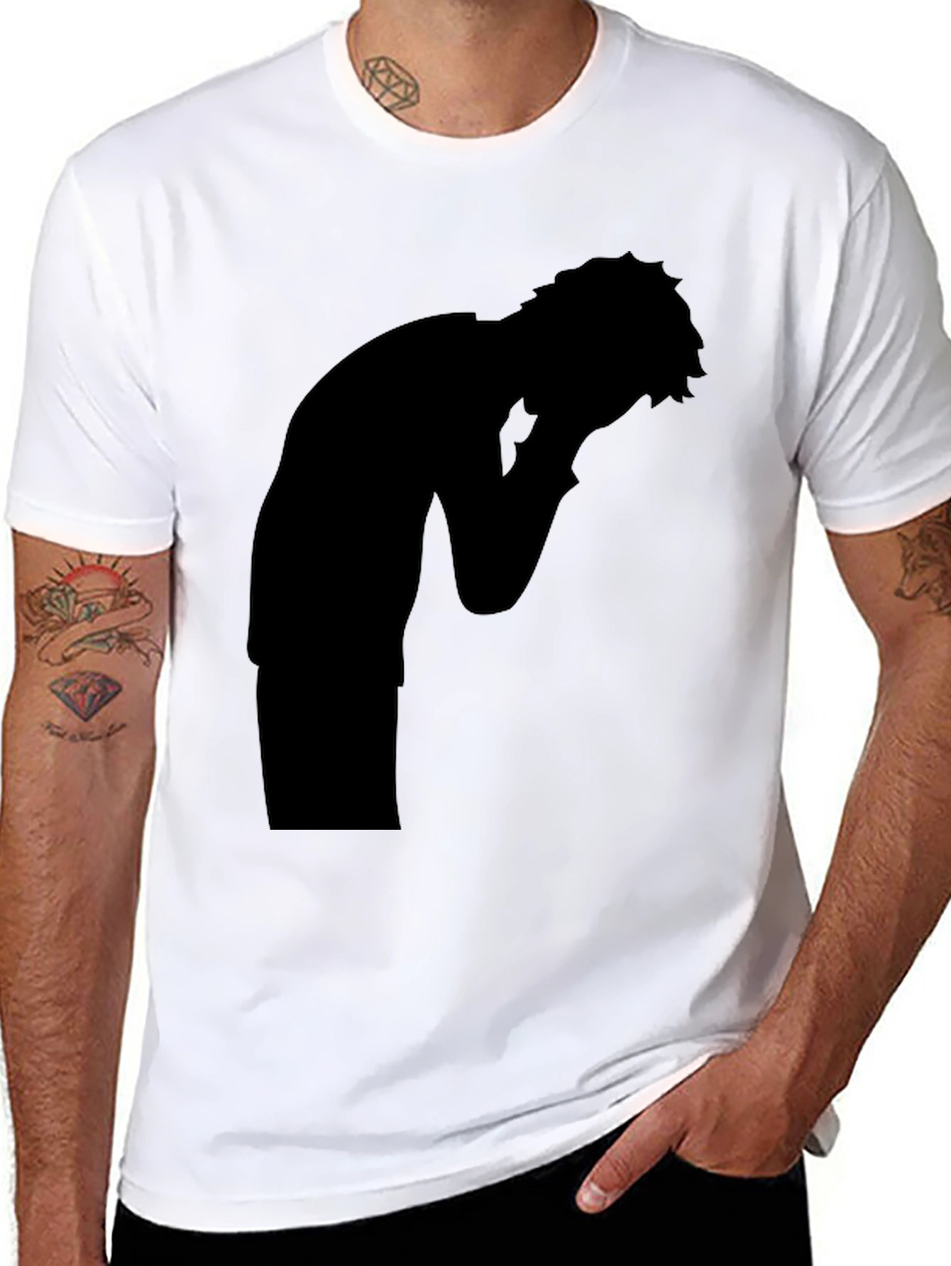 Silhouette Graphic Tee - Mens Black T-Shirt